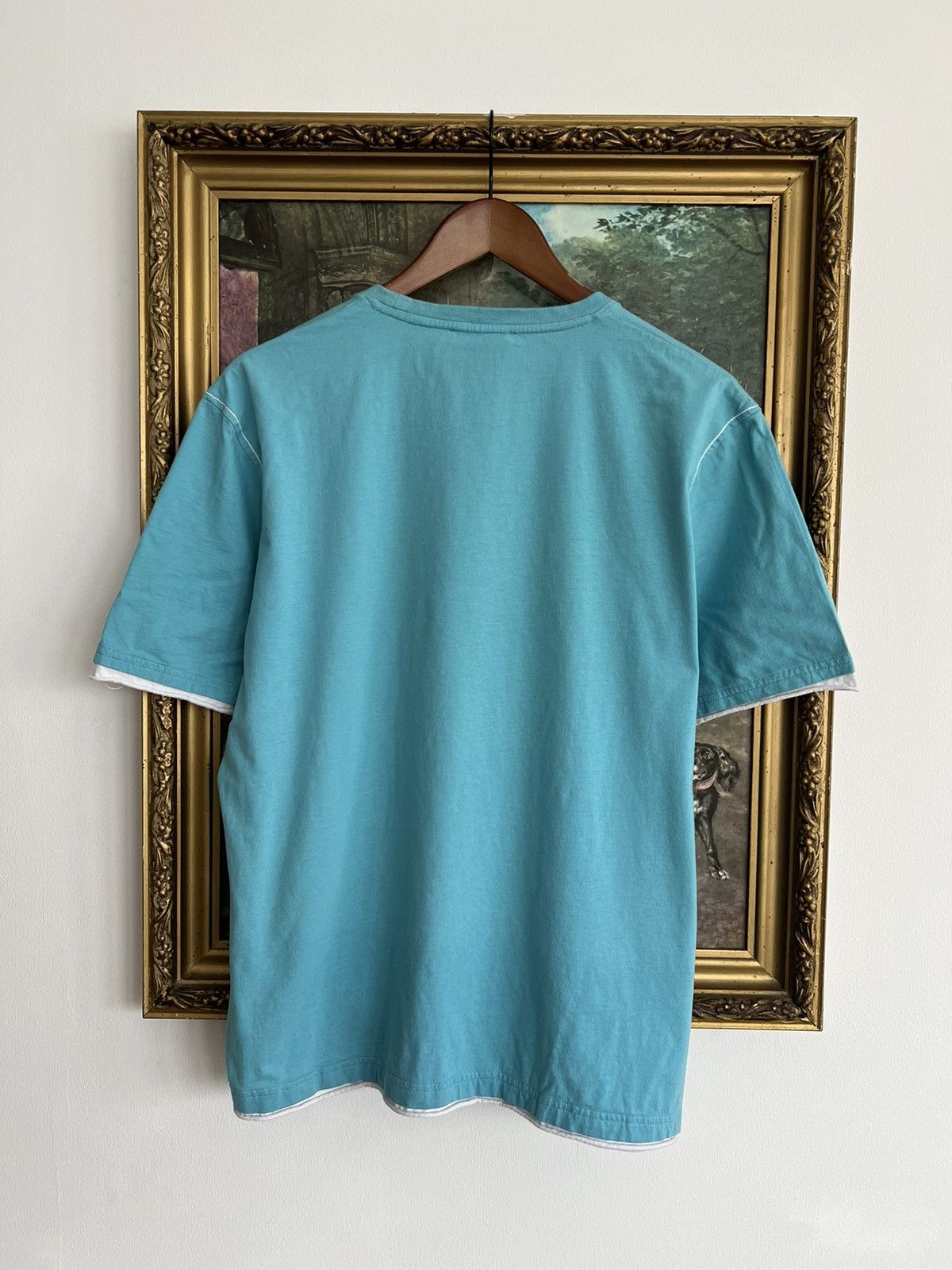 Vintage Vintage Yves Saint Laurent YVS Pour Homme Blue Tee Size US L / EU 52-54 / 3 - 2 Thumbnail