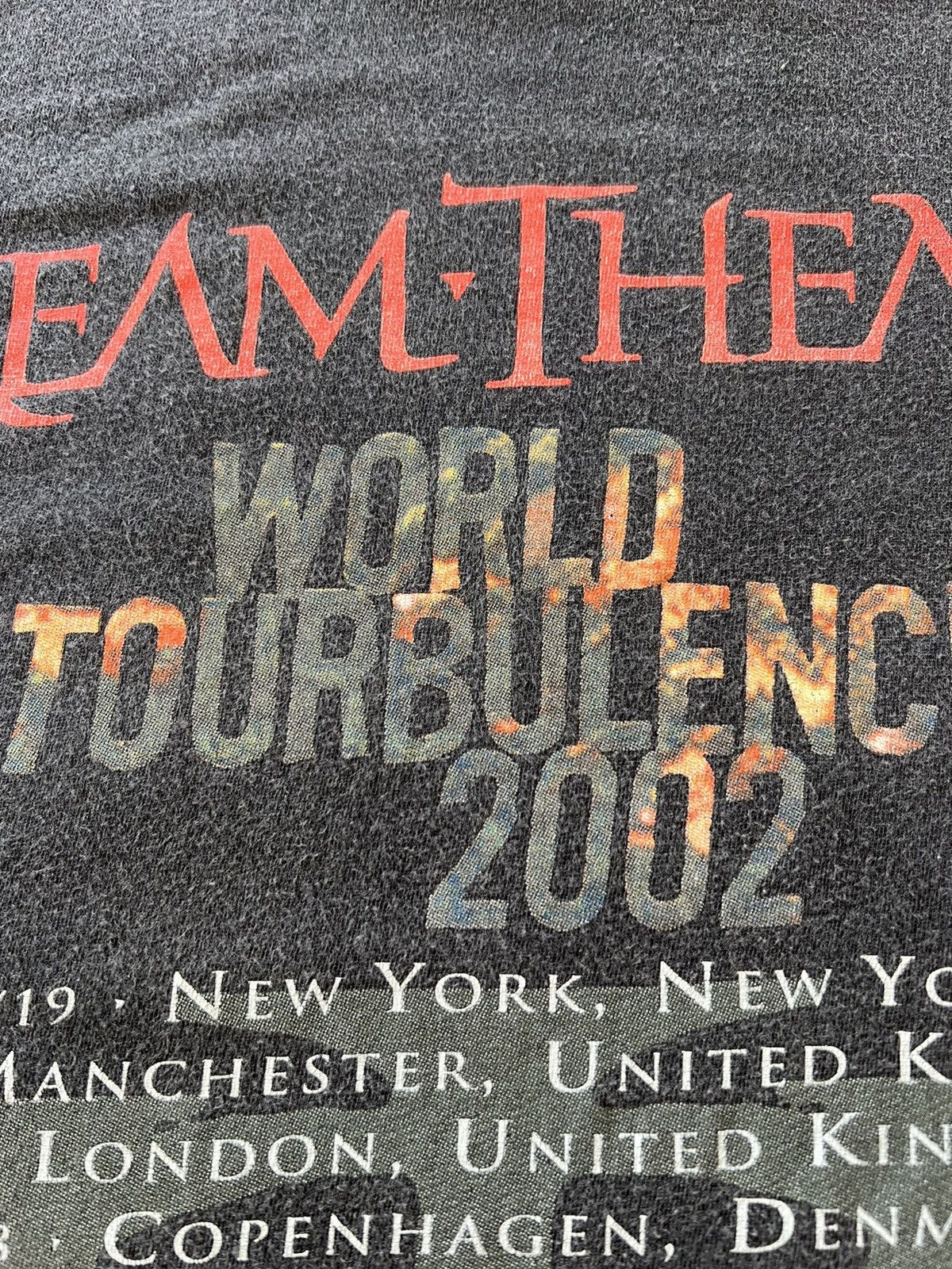 Band Tees Vintage 2002 Dream Theater World Tourbulence Tour Faded Tee Size US XL / EU 56 / 4 - 11 Thumbnail