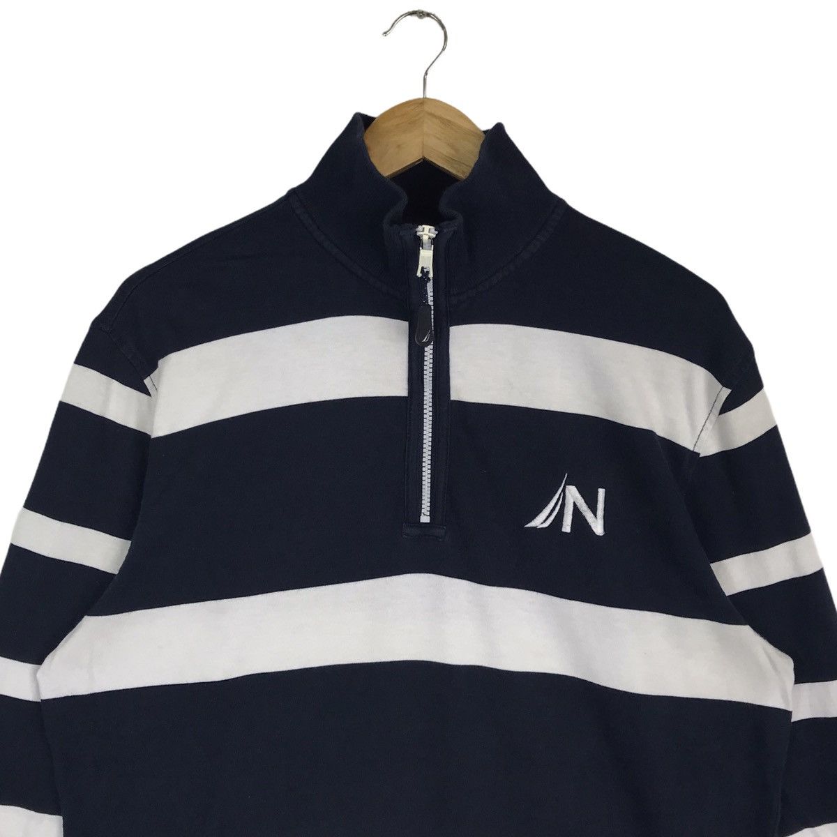 Nautica Nautica Sailing Stripe Half Zipper Sweatshirt Size US L / EU 52-54 / 3 - 2 Thumbnail