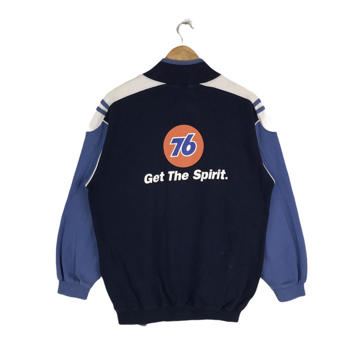 Vintage Vintage 76 Lubricants Half Zipper Sweatshirt Size US L / EU 52-54 / 3 - 1 Thumbnail