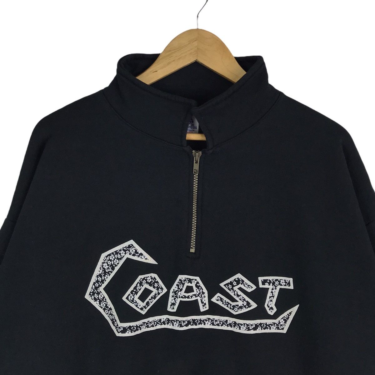 Jerzees Vintage Coast Spell Out Half Zipper Sweatshirt Pullover Size US XXL / EU 58 / 5 - 2 Thumbnail