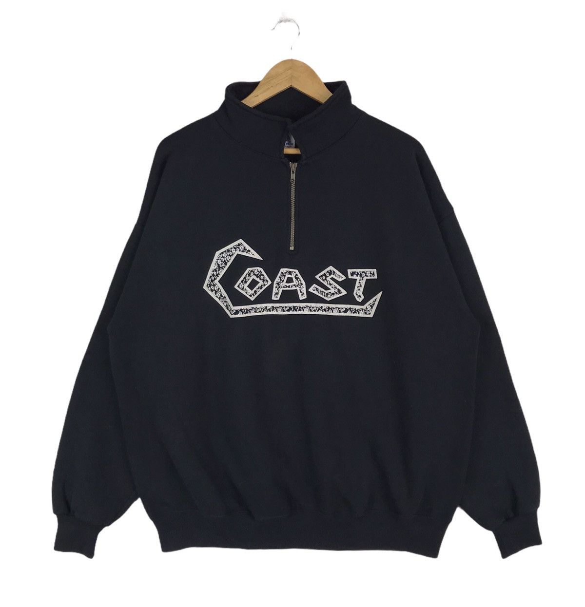 Jerzees Vintage Coast Spell Out Half Zipper Sweatshirt Pullover Size US XXL / EU 58 / 5 - 1 Thumbnail