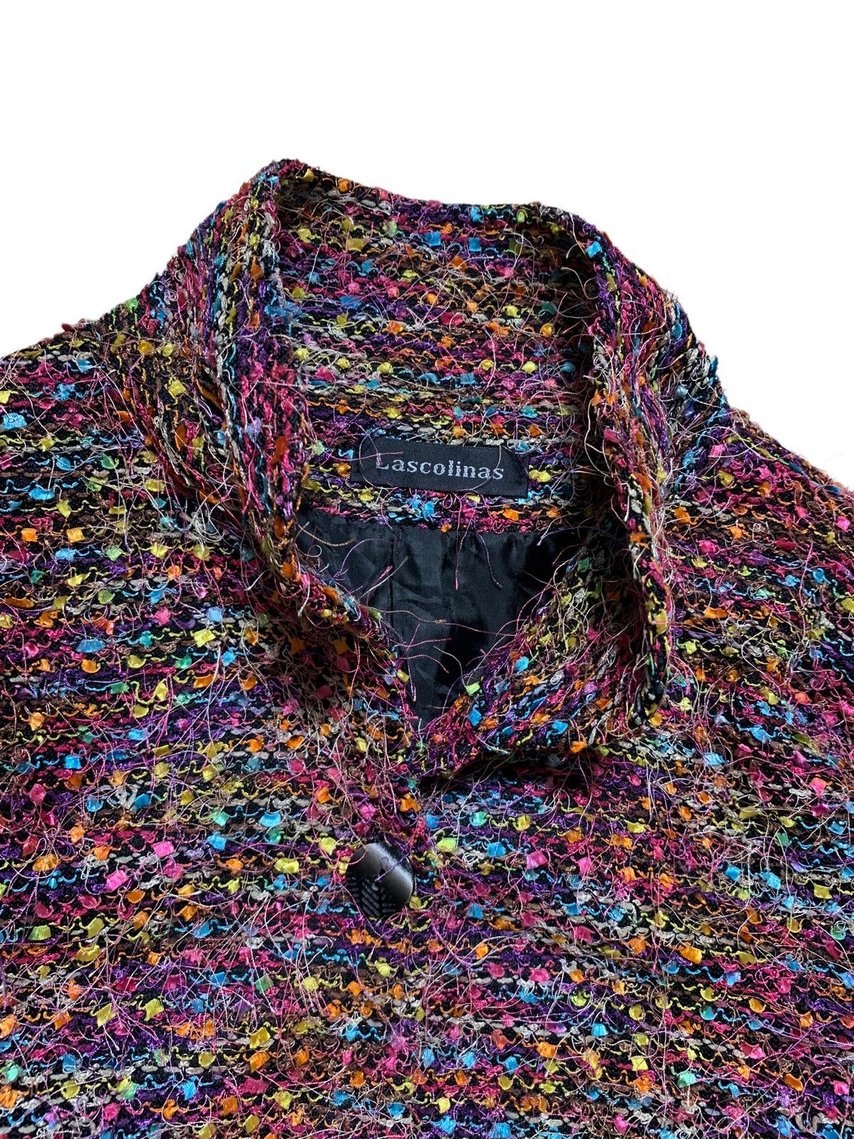 Japanese Brand Rare Lascolinas Classic Tweed Jacket Chanel Tweed Style Size M / US 6-8 / IT 42-44 - 5 Thumbnail