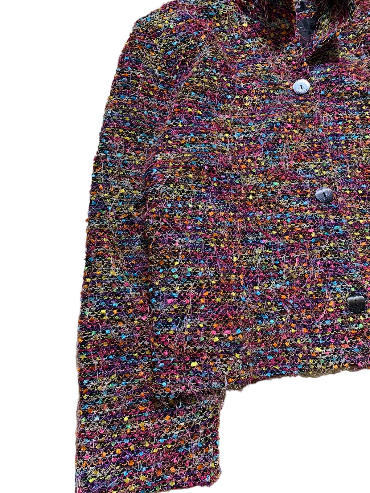 Japanese Brand Rare Lascolinas Classic Tweed Jacket Chanel Tweed Style Size M / US 6-8 / IT 42-44 - 3 Thumbnail