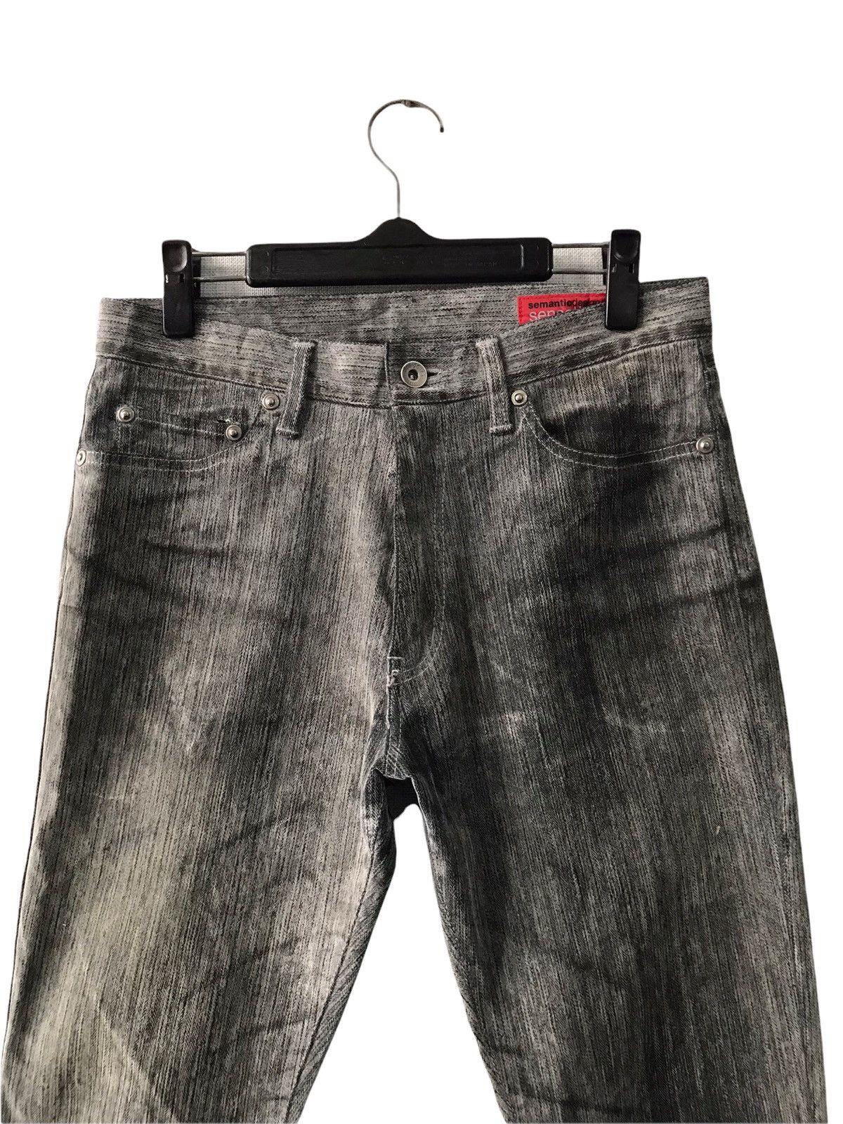 Japanese Brand Semantic Design Gray Faded Distressed Denim Jeans Size US 30 / EU 46 - 2 Thumbnail