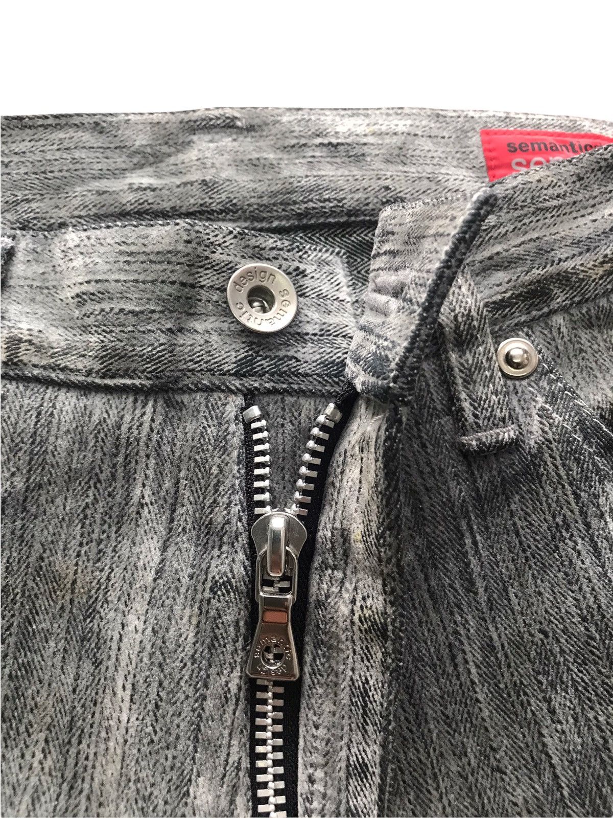 Japanese Brand Semantic Design Gray Faded Distressed Denim Jeans Size US 30 / EU 46 - 14 Thumbnail