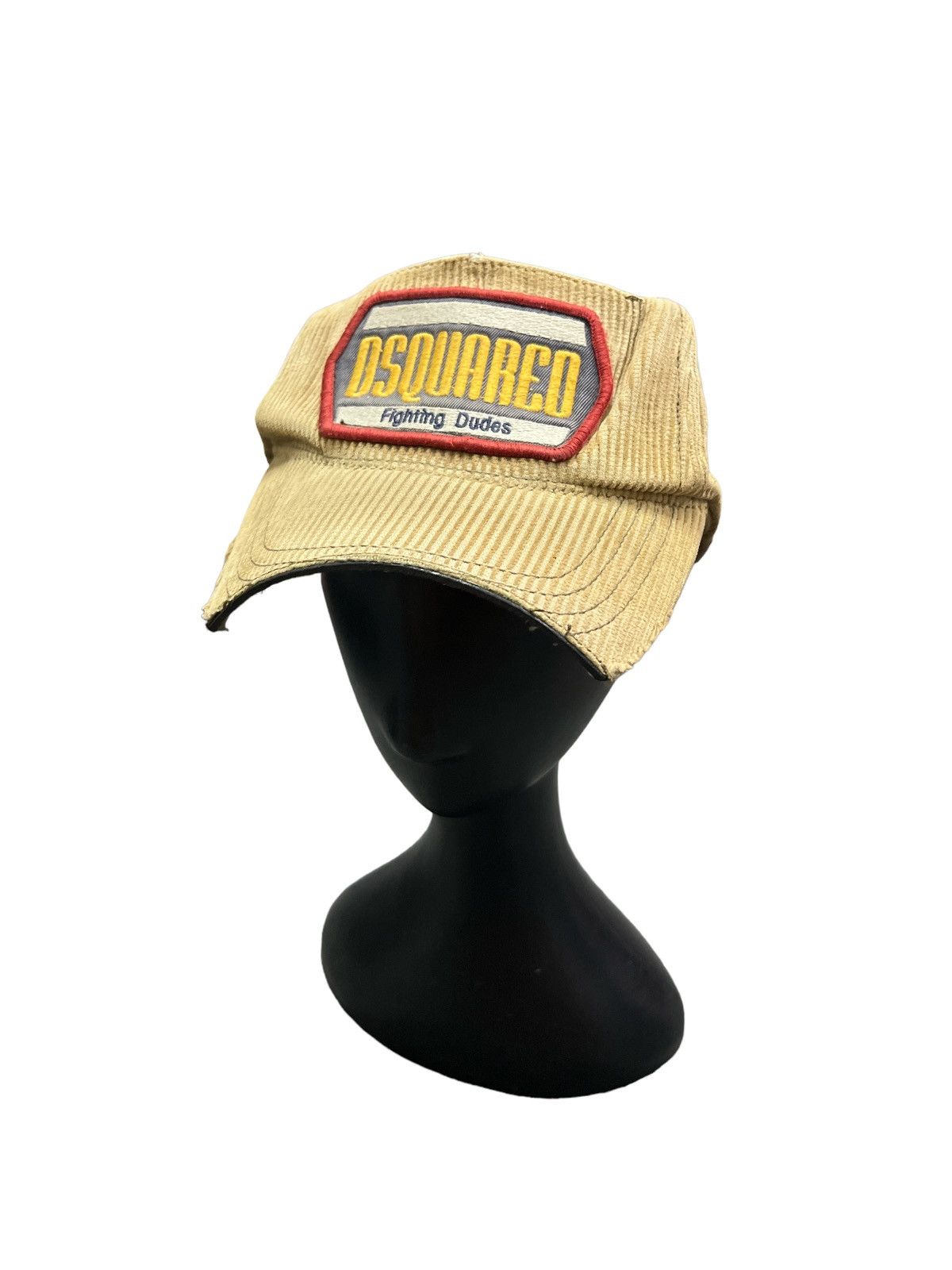 image of Dsquared2 Sickthrashed Faded Dsqured2 Coduroy Hat, Men's