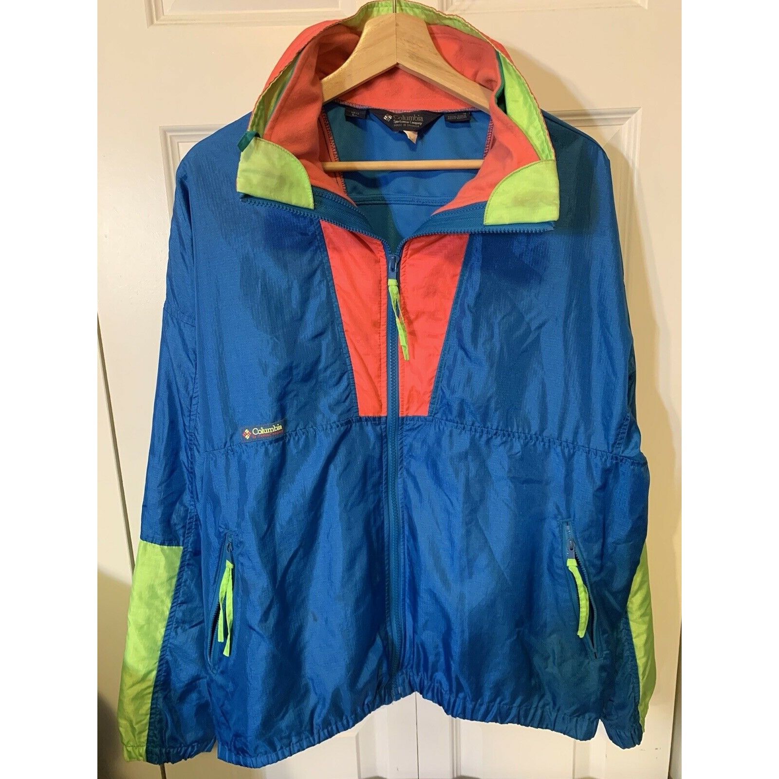 Columbia Vtg Columbia Men’s Sz L Radial Sleeve Zip Up Ski Jacket Neon Size US L / EU 52-54 / 3 - 5 Thumbnail