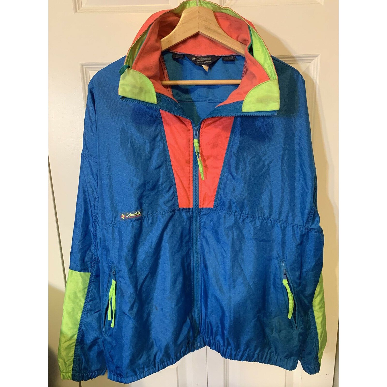 Columbia Vtg Columbia Men’s Sz L Radial Sleeve Zip Up Ski Jacket Neon Size US L / EU 52-54 / 3 - 3 Thumbnail