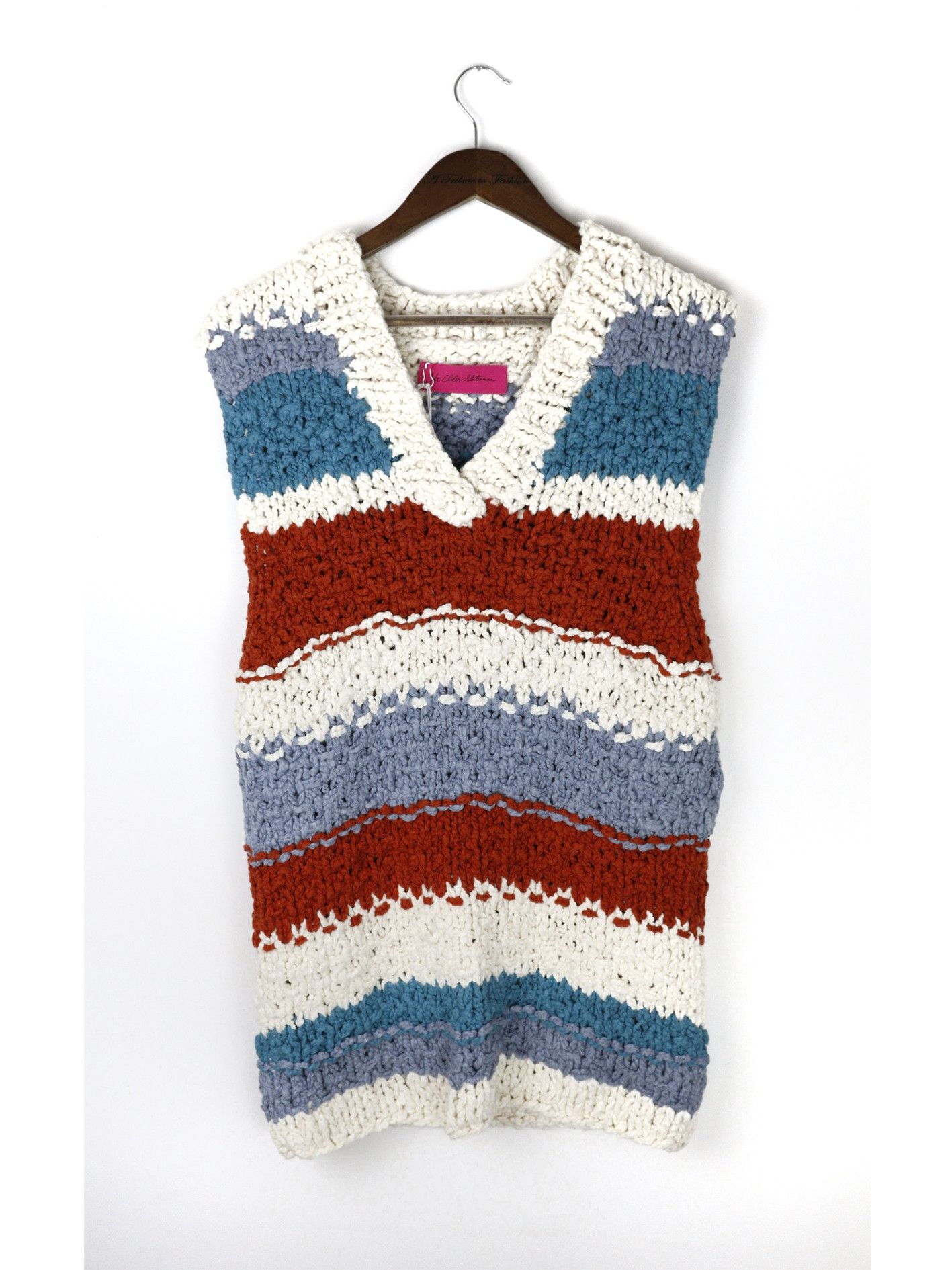 image of The Elder Statesman Striped Knit Vest, Men's (Size Large)