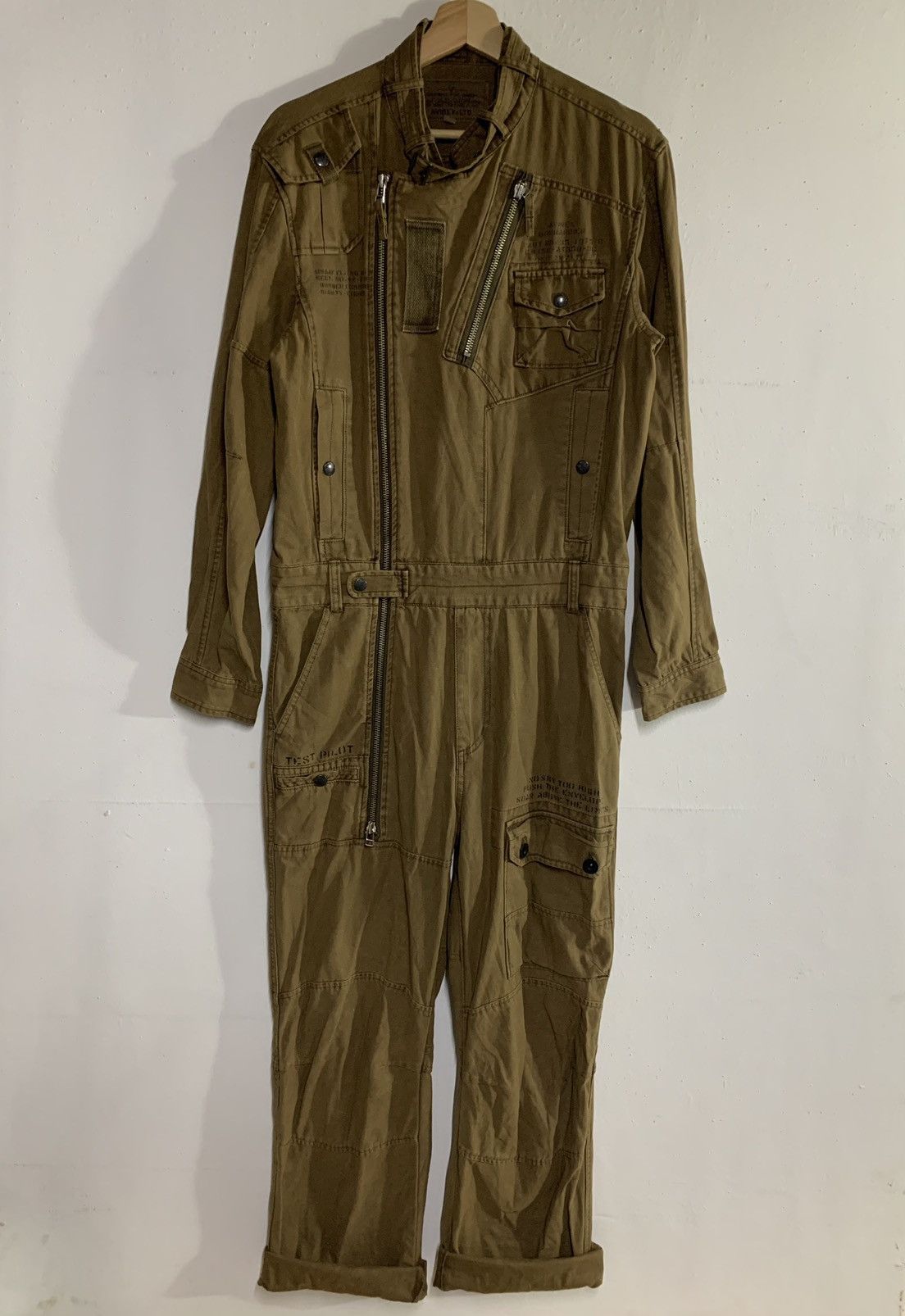 image of Avirex Flying Suit Long Sleeve Coverall Military, Men's (Size 33)