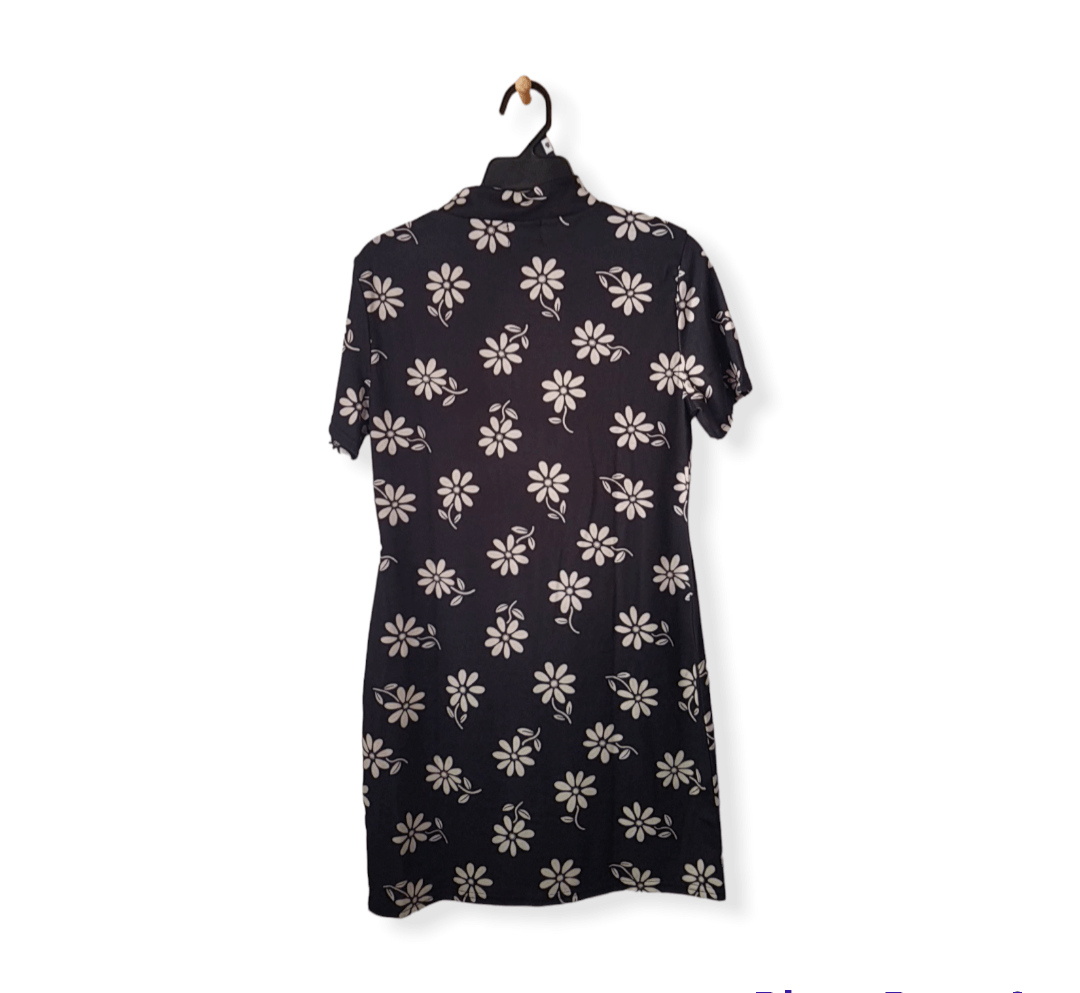 Asos ASOS Design Daisy Floral Bodycon Keyhole Mini Dress Size M / US 6-8 / IT 42-44 - 8 Thumbnail
