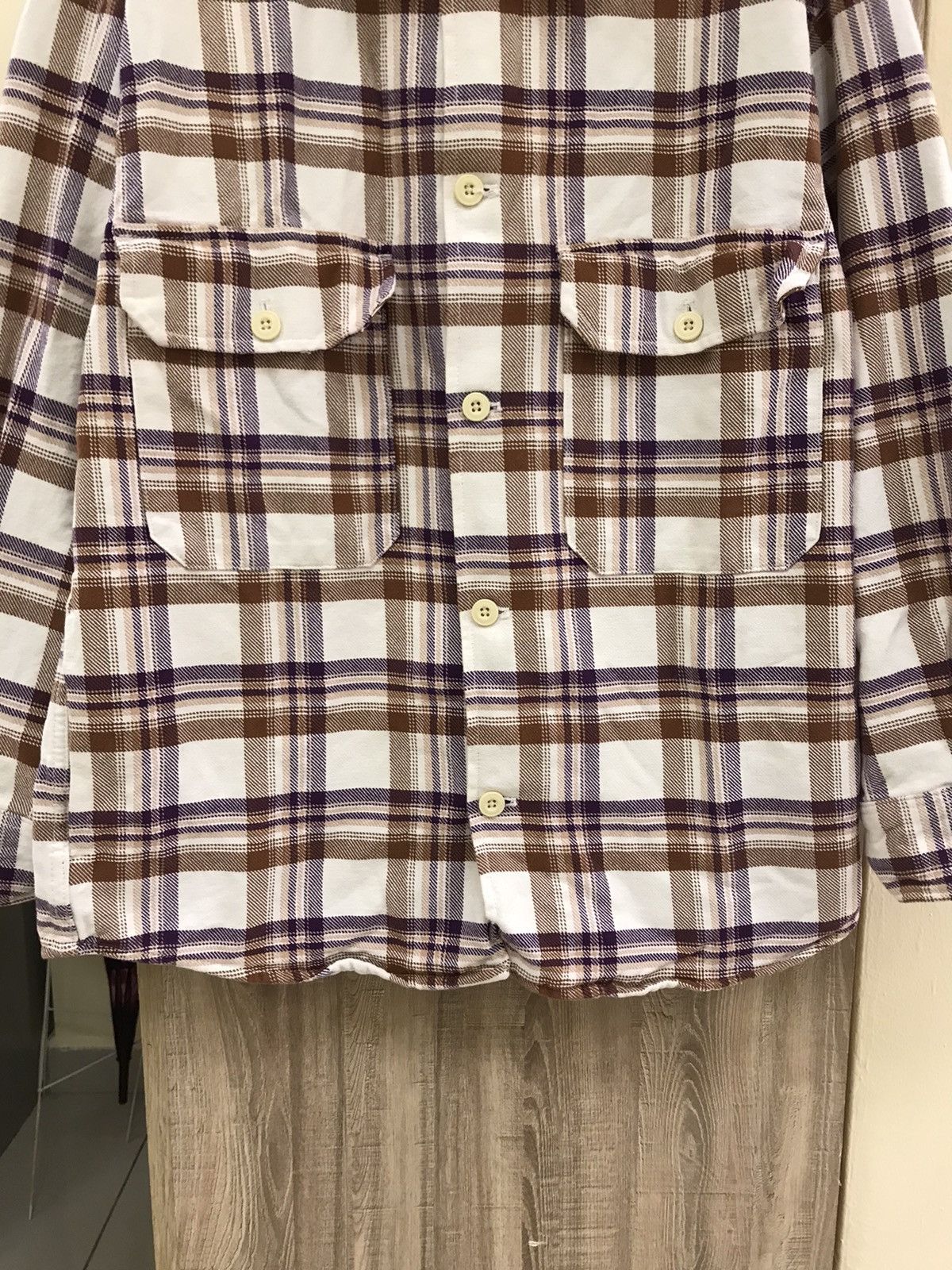 Flannel GU Workwear Flannel Shacket – Brown Checkered Size US XL / EU 56 / 4 - 7 Thumbnail