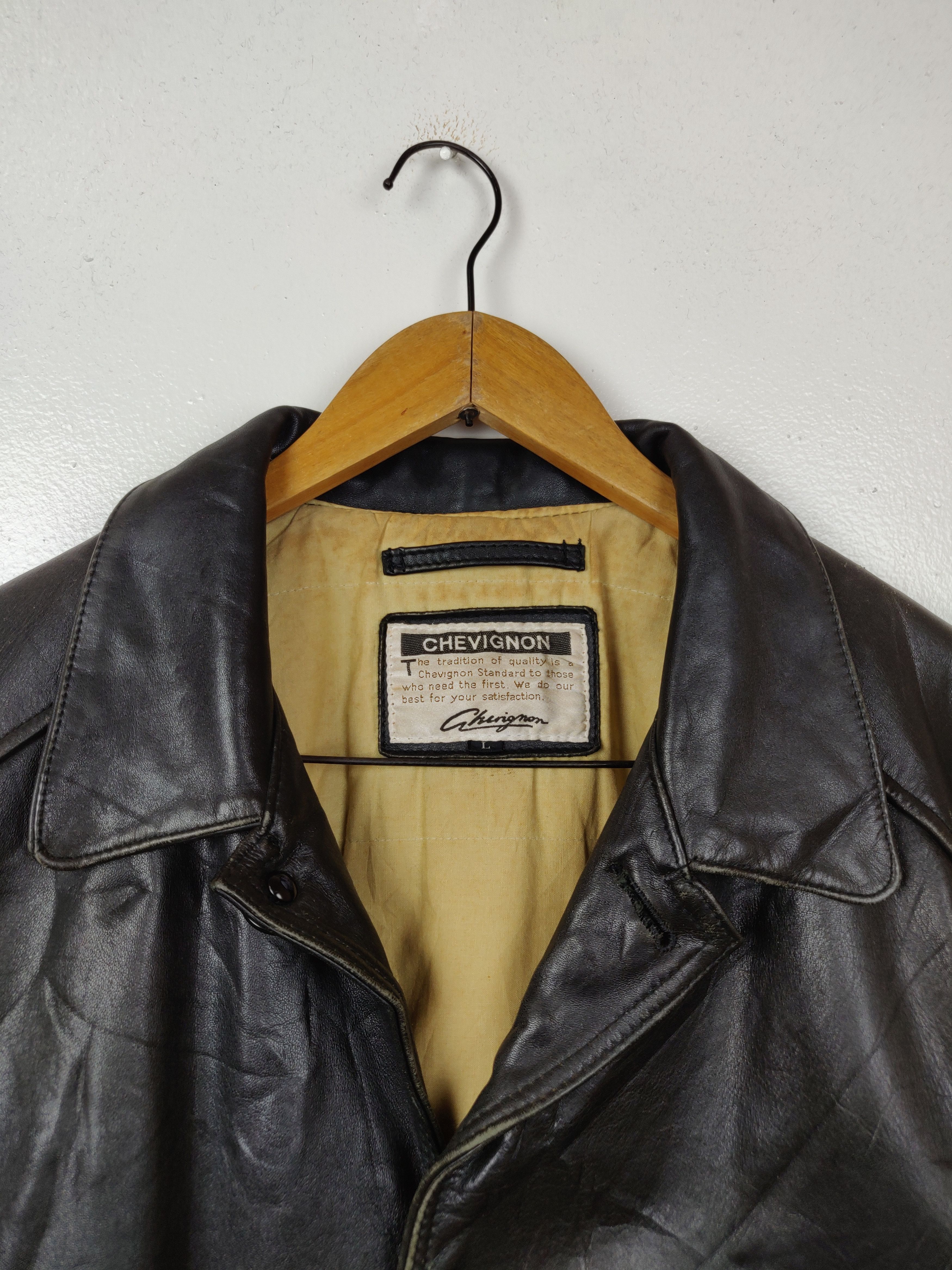 Chevignon Vintage Chevignon Double Rider Genuine Leather Jacket Size US L / EU 52-54 / 3 - 3 Thumbnail