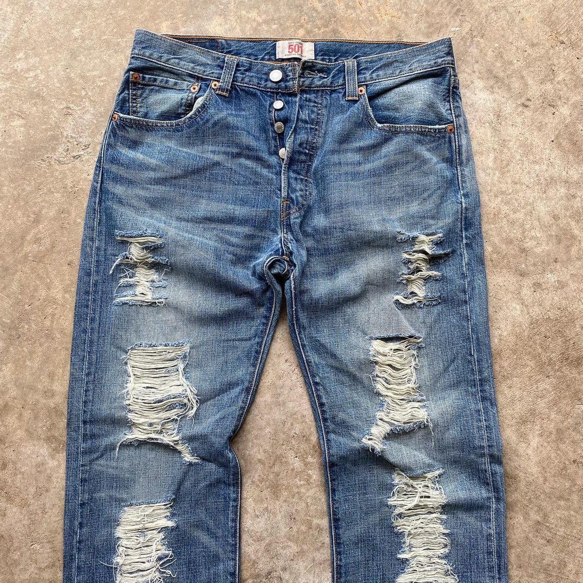 Levi's Vintage Levi’s 501 Distressed Jeans – Classic Size US 31 - 3 Thumbnail