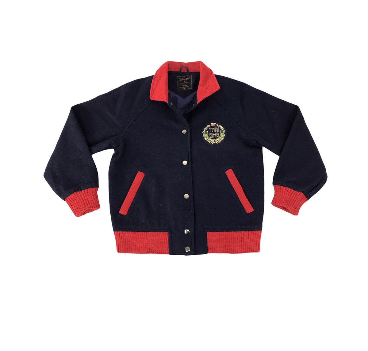 image of American College x Varsity Jacket Vintage Varsity Jacket Troys Bros California Sport Life in Red/Bl