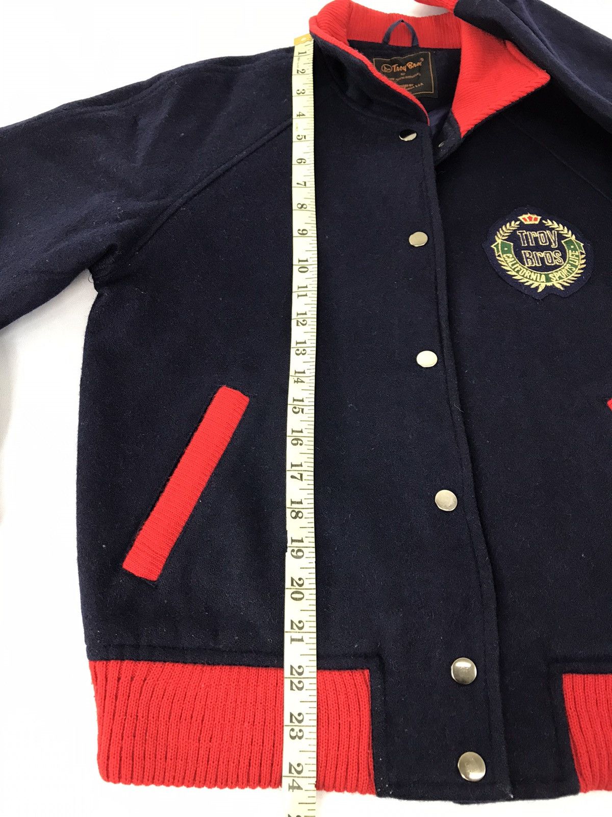 Vintage Vintage Varsity Jacket Troys Bros California Sport Life Size US S / EU 44-46 / 1 - 10 Thumbnail