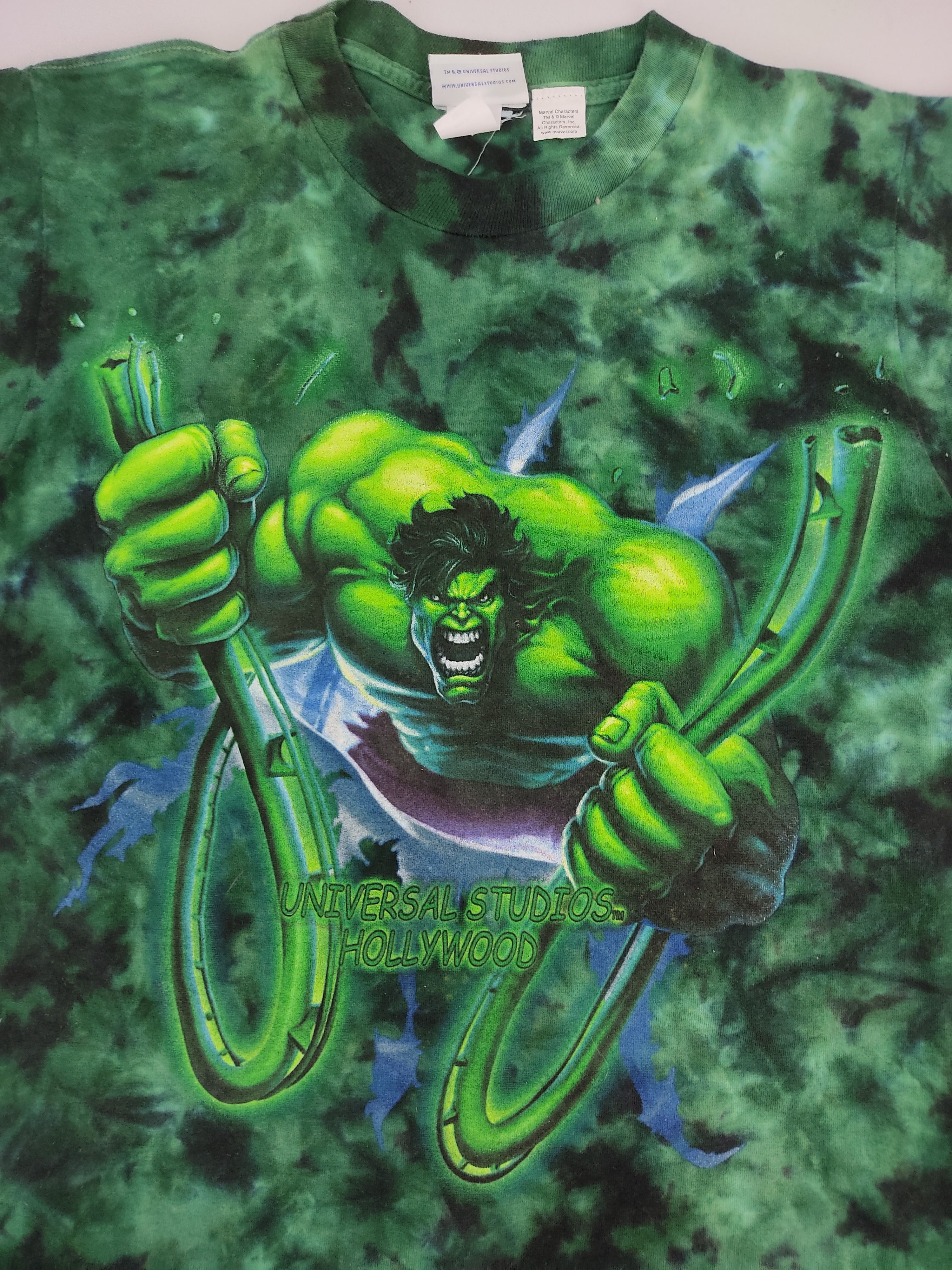 Marvel Comics Mega Rare Vintage 90s HULK Marvel Movie Cartoon Tie Dye Size US S / EU 44-46 / 1 - 3 Thumbnail