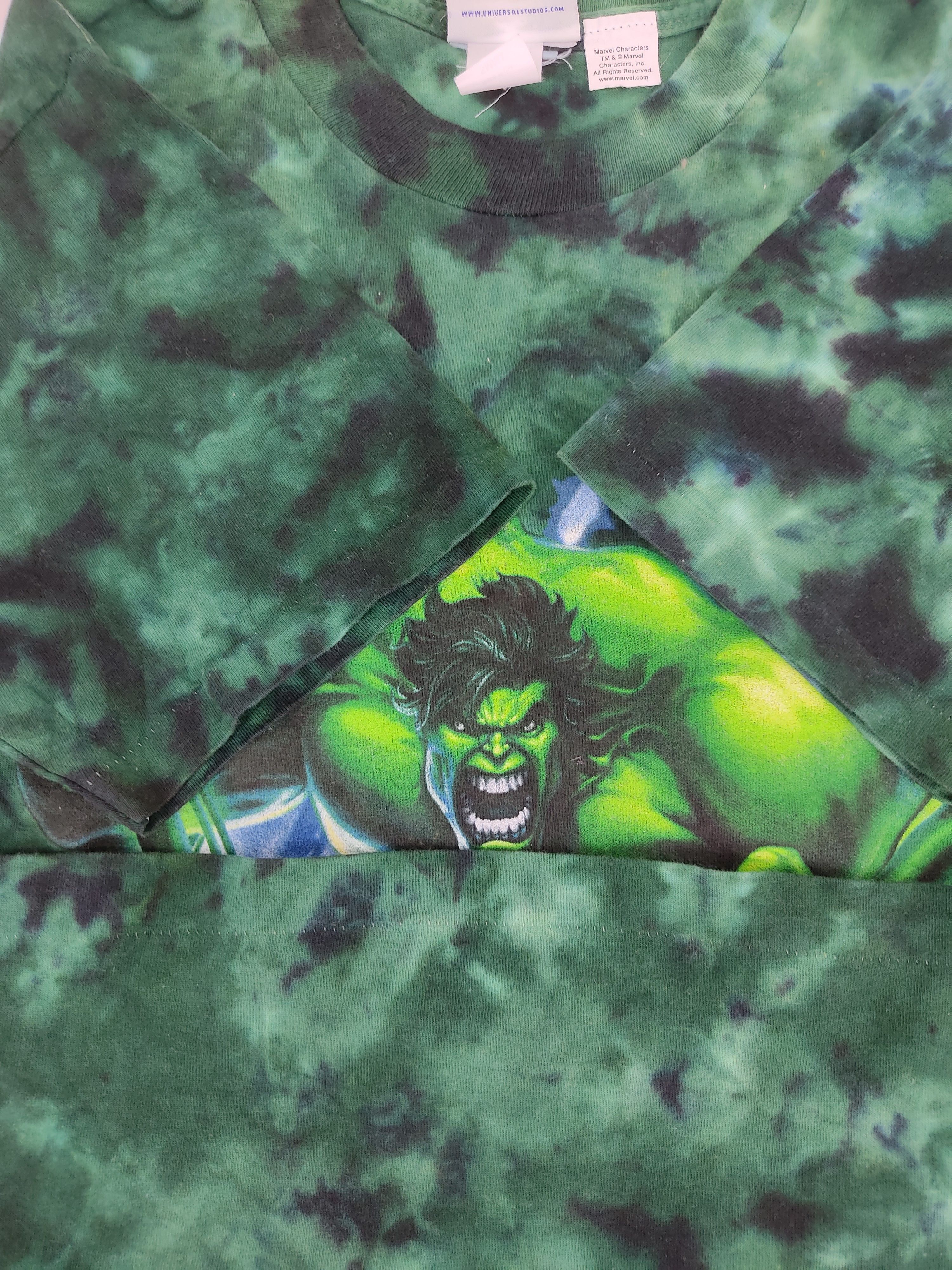 Marvel Comics Mega Rare Vintage 90s HULK Marvel Movie Cartoon Tie Dye Size US S / EU 44-46 / 1 - 6 Thumbnail