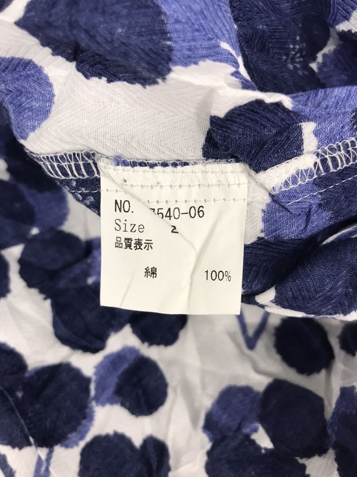 Japanese Brand Natural Laundry Long Tee Floral Polka dot Blouse Size L / US 10 / IT 46 - 6 Thumbnail