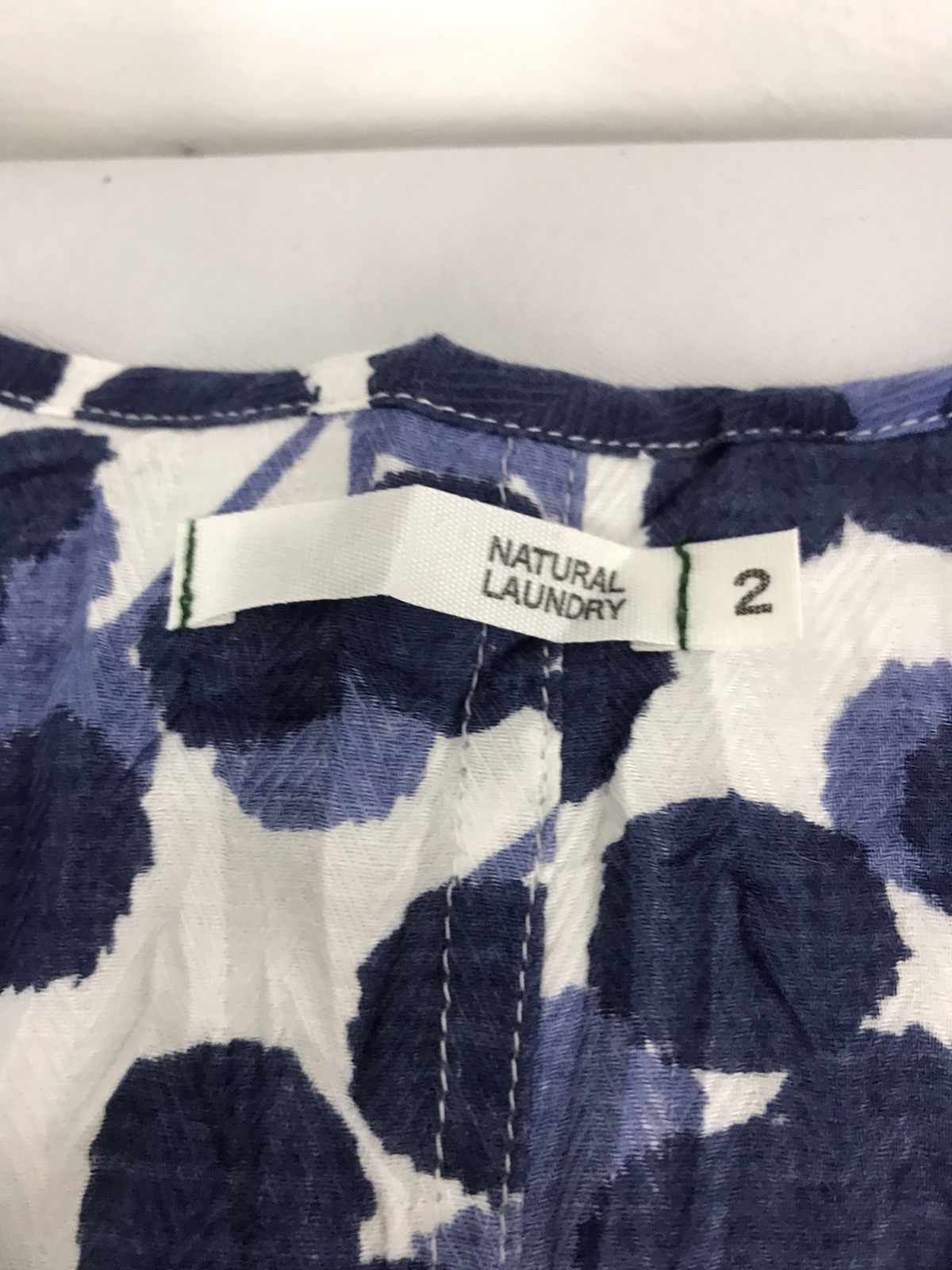 Japanese Brand Natural Laundry Long Tee Floral Polka dot Blouse Size L / US 10 / IT 46 - 3 Thumbnail