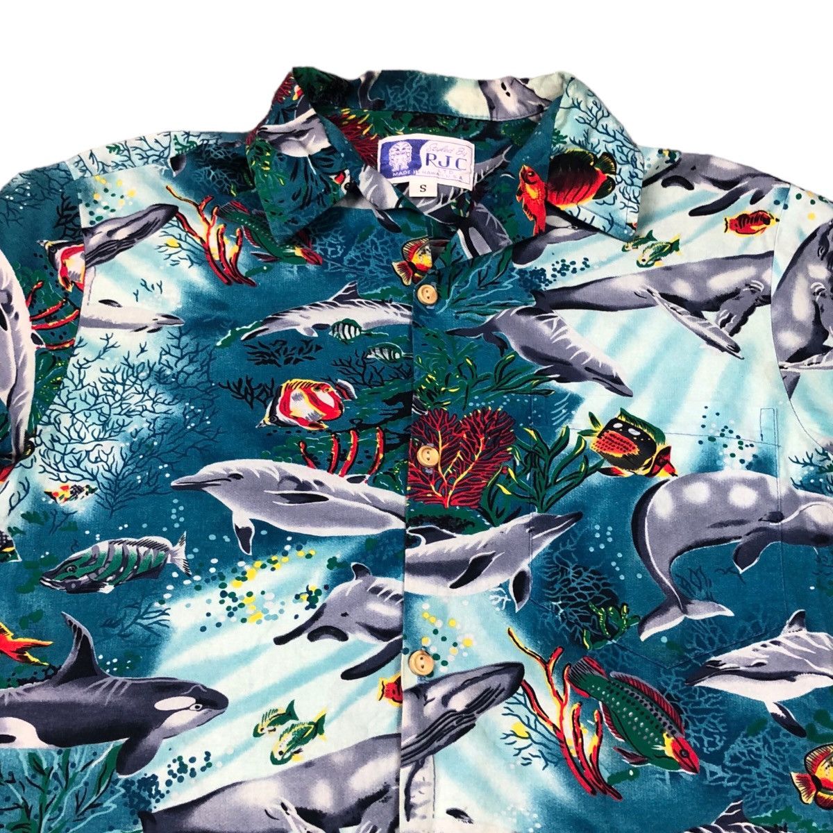 Vintage Vintage 90s Styled by RJC ocean Animal Hawaiian Shirt Small Size US S / EU 44-46 / 1 - 2 Thumbnail