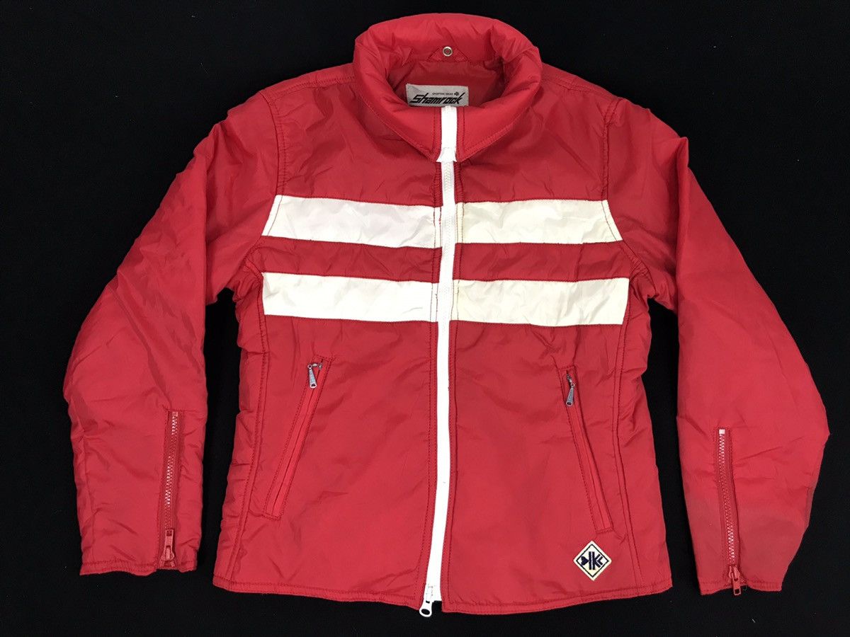 image of Vintage Shamrock Sporting Gear Windbreaker Onitsuka Style in Red, Men's (Size Small)