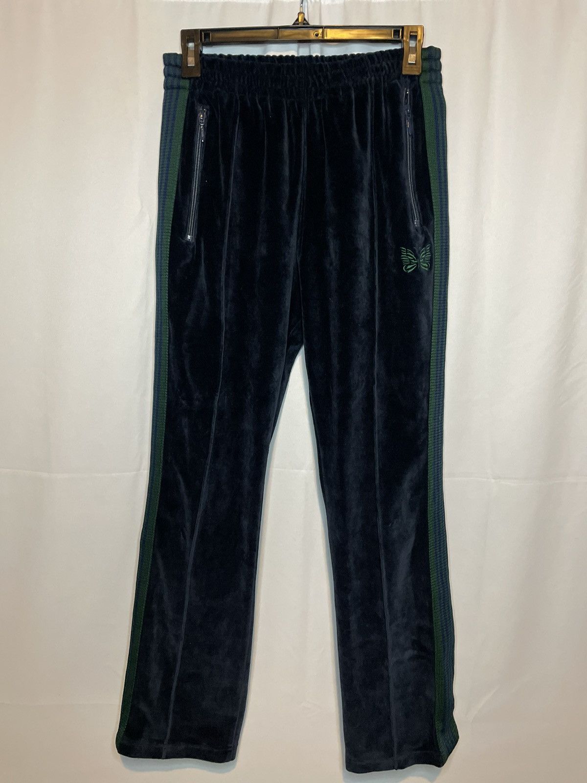 image of Needles Velour Track Pants in Navy, Men's (Size 30)