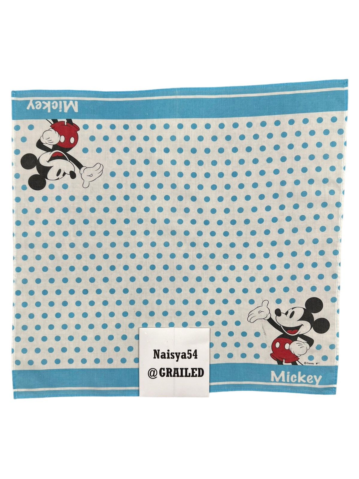Disney Mickey Mouse Handkerchief Neckerchief Bandana Pocketsquare Size ONE SIZE - 5 Thumbnail