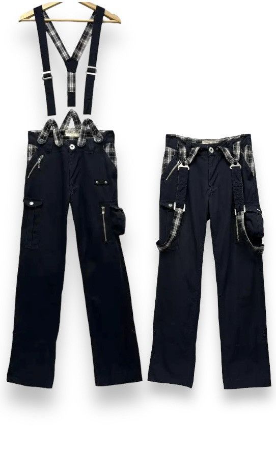 🔥VINTAGE GARAGE LABEL💥Punk Bondage Suspender Overall Cargo