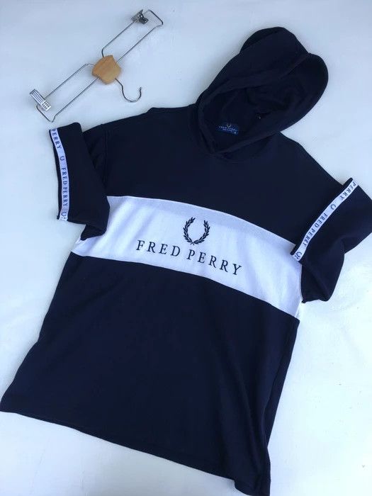 Fred Perry Short Sleeve Hoodie with Big Logo Fred Perry Size US M / EU 48-50 / 2 - 2 Thumbnail
