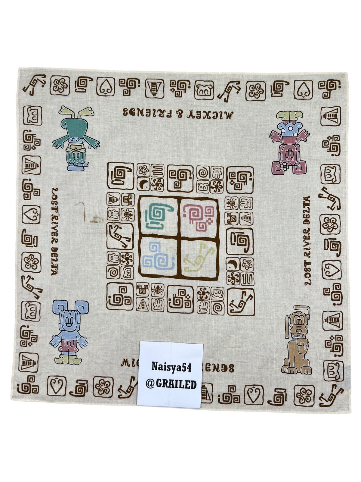 Disney Mickey Mouse Handkerchief Neckerchief Bandana Pocketsquare Size ONE SIZE - 2 Thumbnail