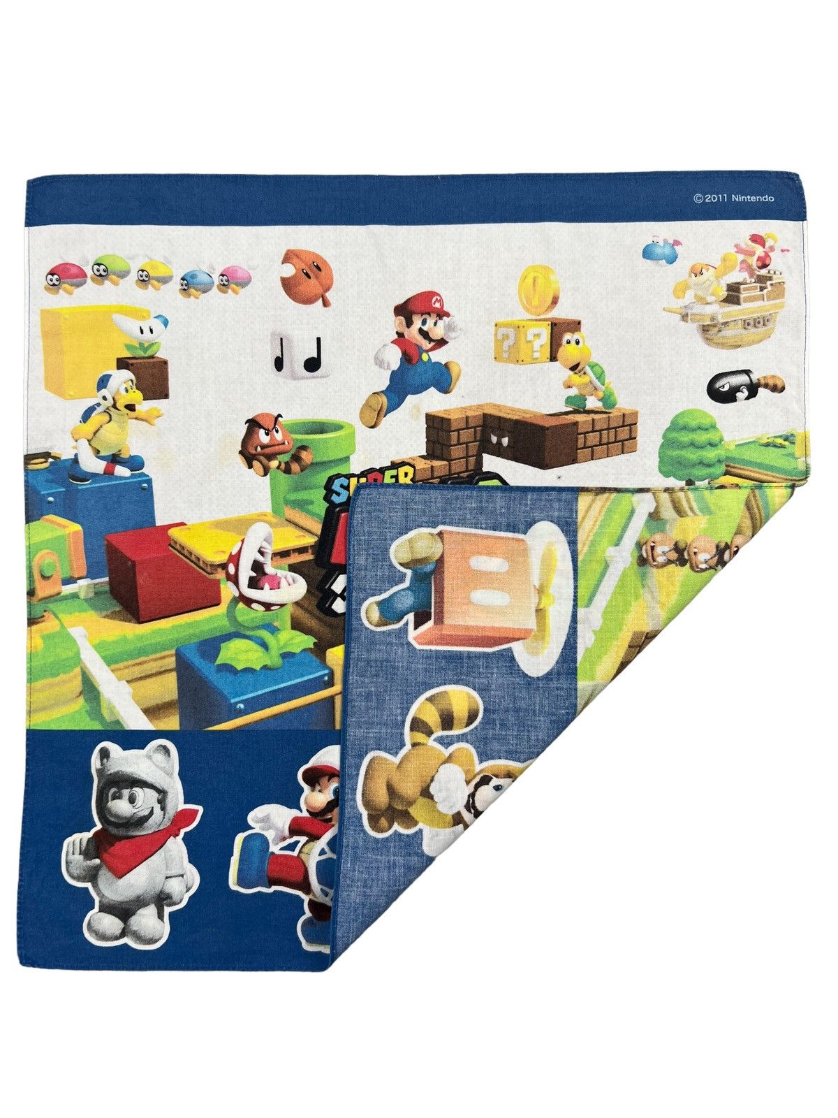 Japanese Brand Super Mario Handkerchief Neckerchief Bandana Pocketsquare Size ONE SIZE - 3 Thumbnail
