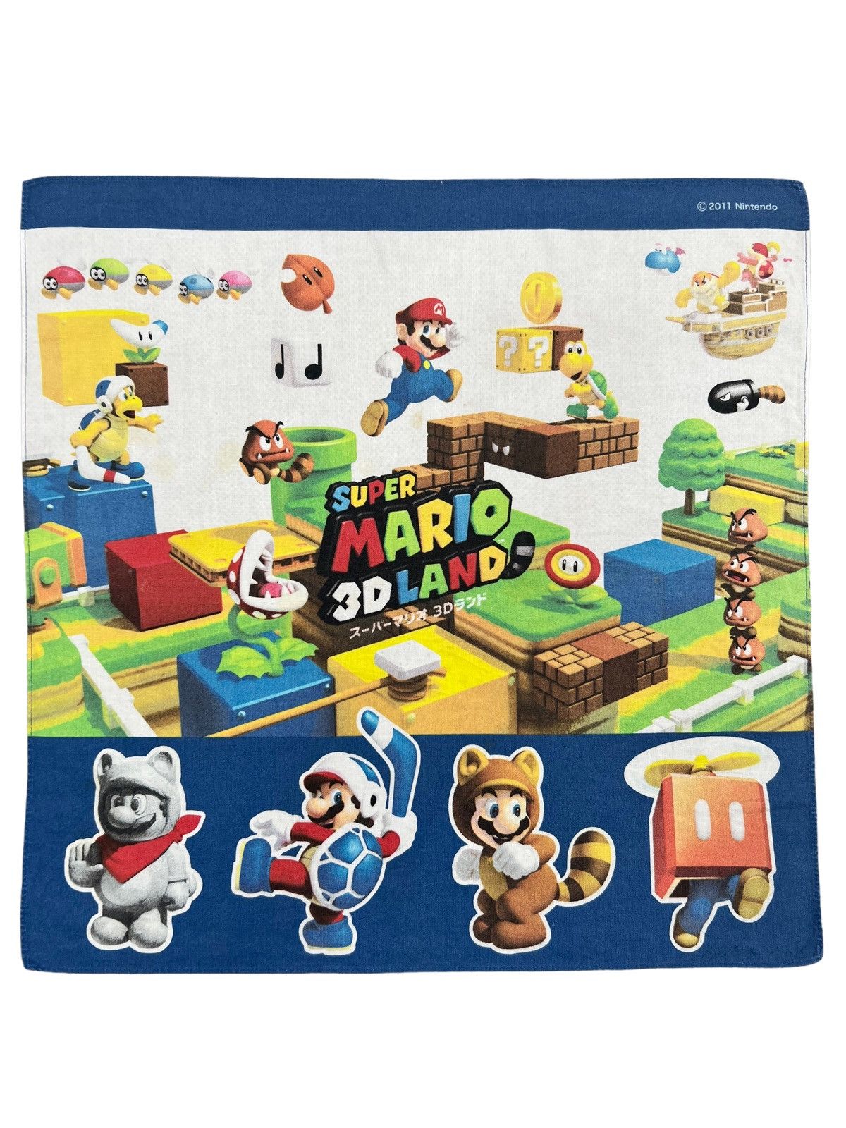 Japanese Brand Super Mario Handkerchief Neckerchief Bandana Pocketsquare Size ONE SIZE - 1 Thumbnail