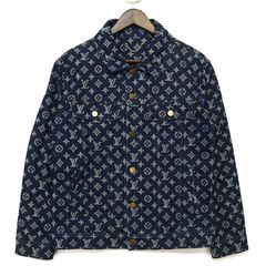 Louis Vuitton, Jackets & Coats, Louis Vuitton Monogram Denim Jacket Mens  Size 54 Blue