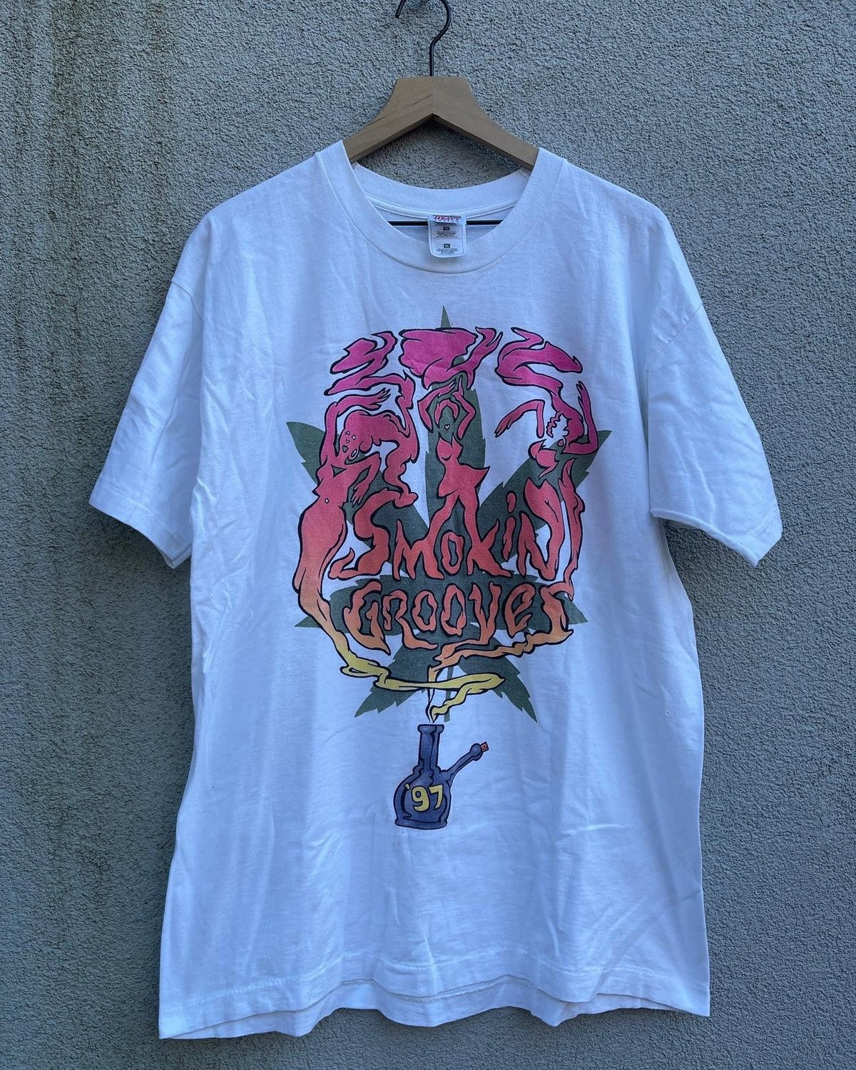 image of Rap Tees x Vintage 1997 Smokin Grooves Festival Tour Tee Shirt in White, Men's (Size XL)