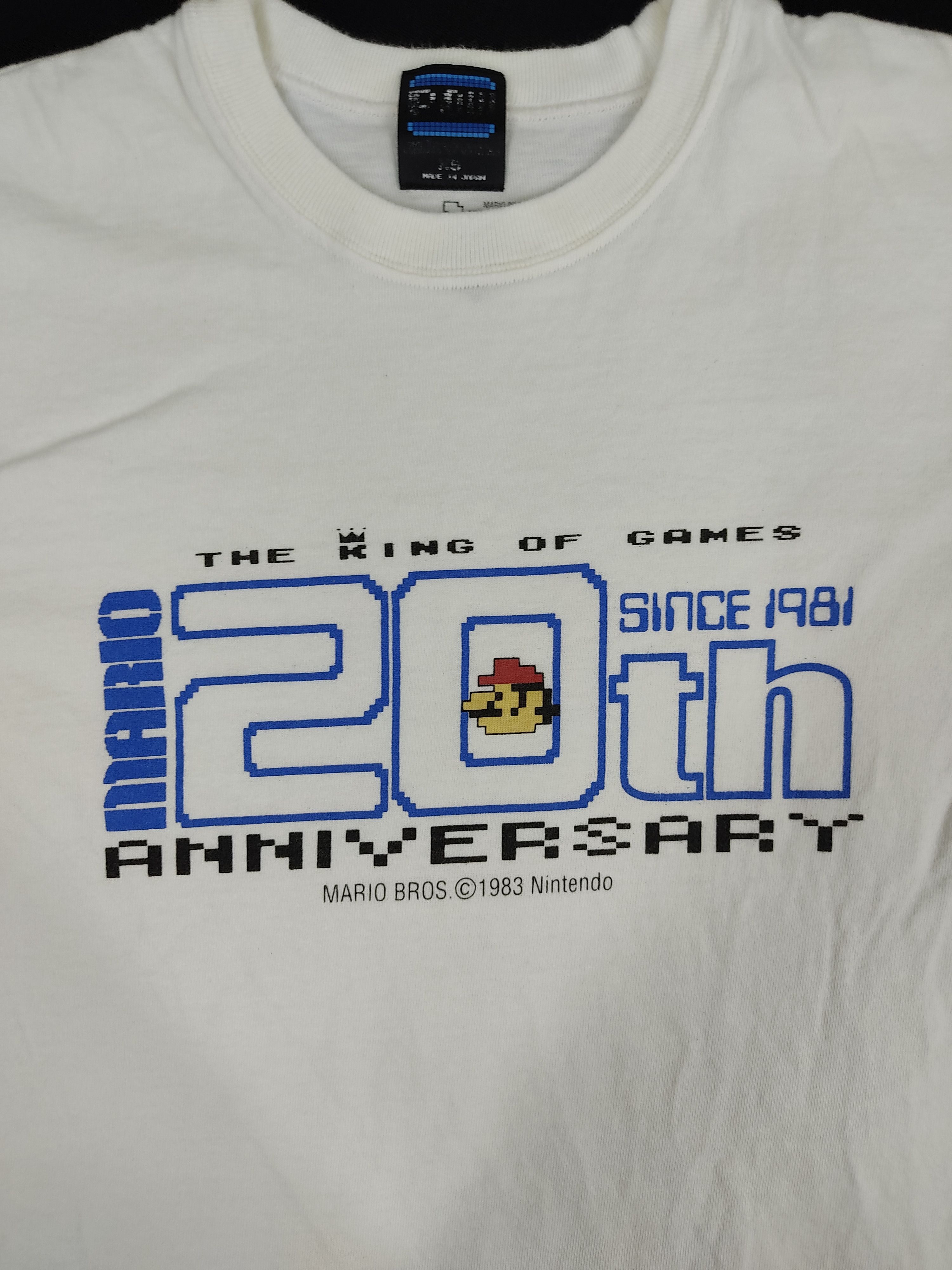 The Game Supermario Bros 20th Anniversary Nintendo Tee Made in Japan Size XS / US 0-2 / IT 36-38 - 2 Thumbnail