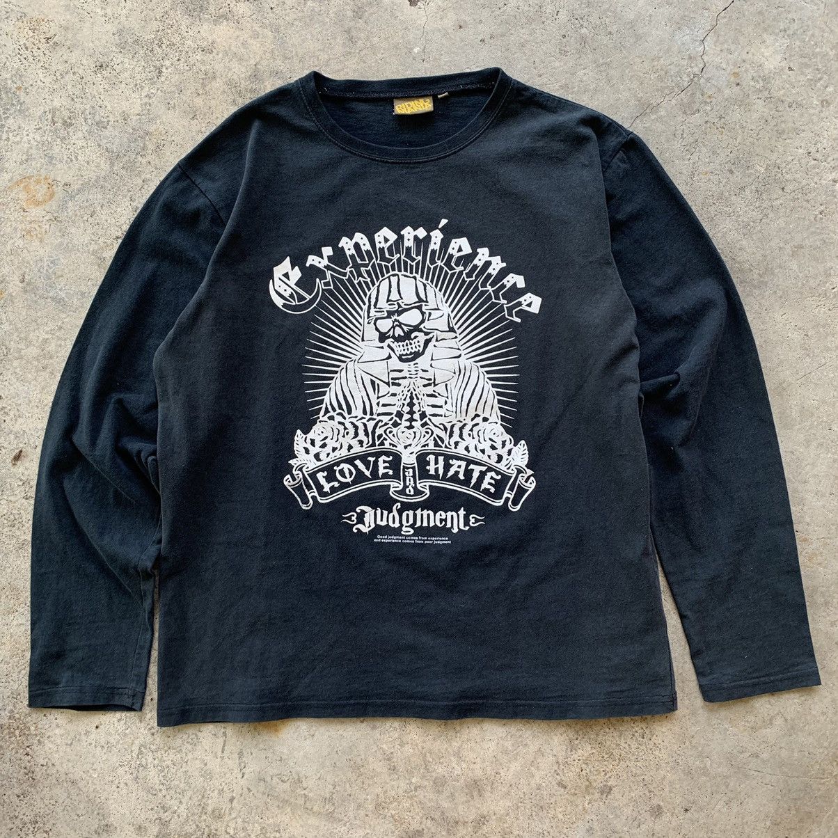 Japanese Brand Experience love hate judgment art image black tshirt tee Size US M / EU 48-50 / 2 - 1 Thumbnail