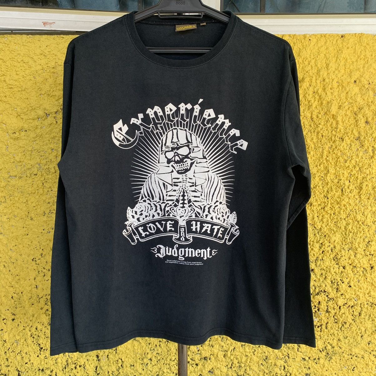 Japanese Brand Experience love hate judgment art image black tshirt tee Size US M / EU 48-50 / 2 - 4 Thumbnail