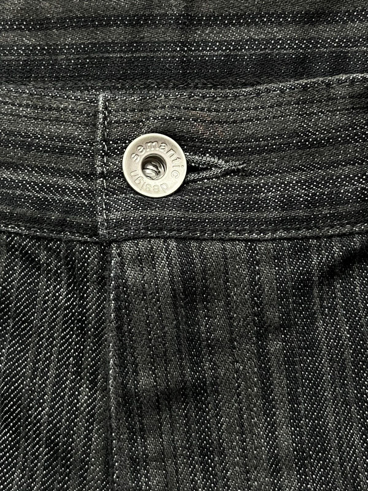 FYE🔥SEMANTIC Hickory Stripes Shiny Denim Punk Zippers Flare