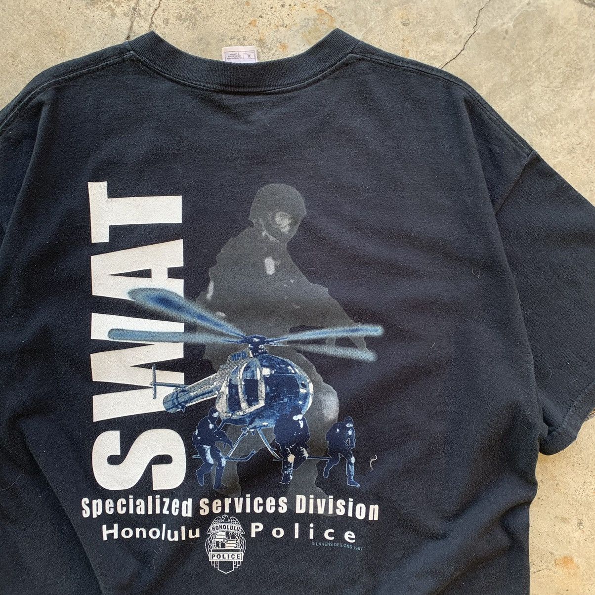 Vintage Honolulu police SWAT vintage 90s Size US XL / EU 56 / 4 - 1 Thumbnail