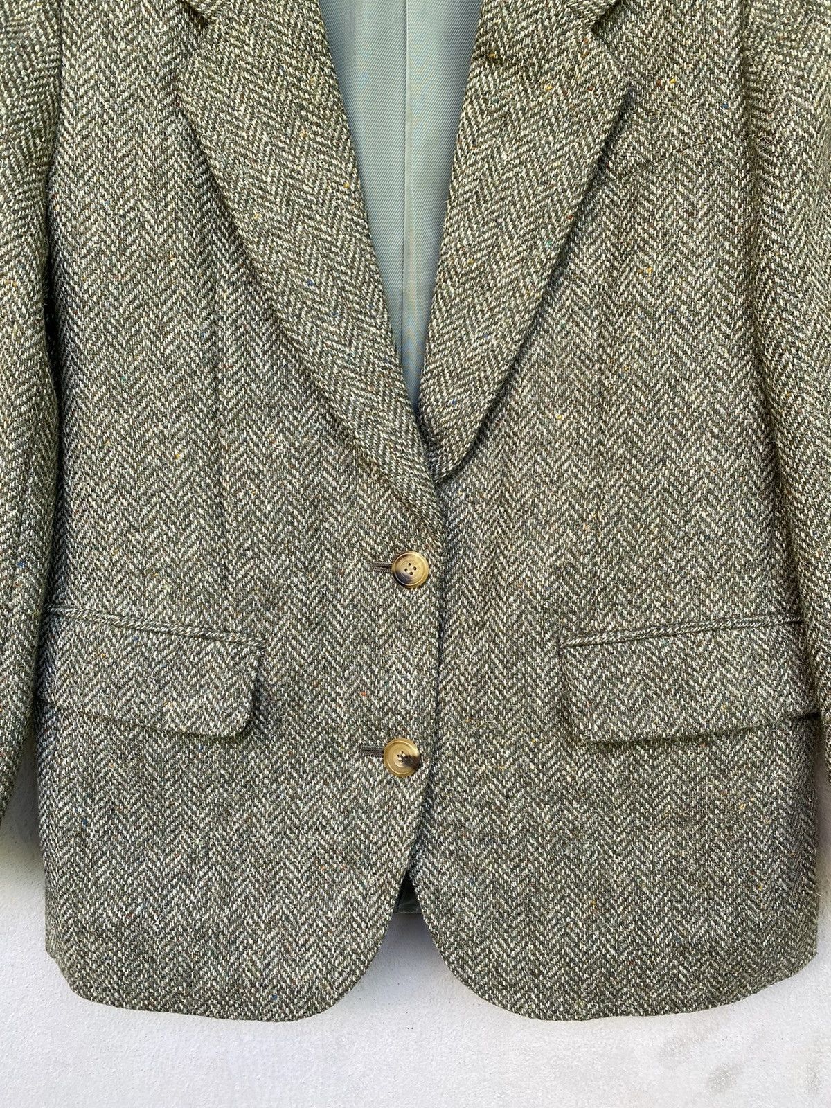 Burberry burberrys prorsum tweed green luxury blazer Size 38R - 6 Thumbnail