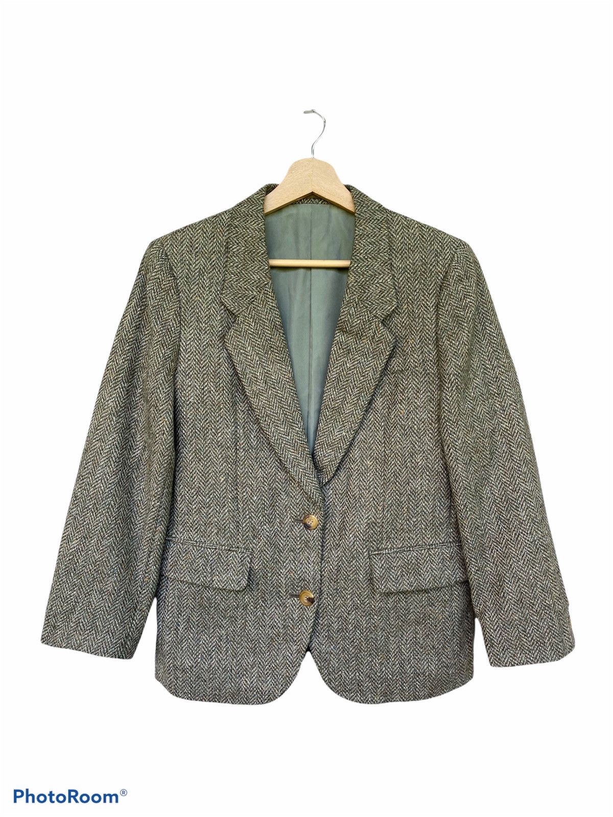 Burberry burberrys prorsum tweed green luxury blazer Size 38R - 1 Thumbnail