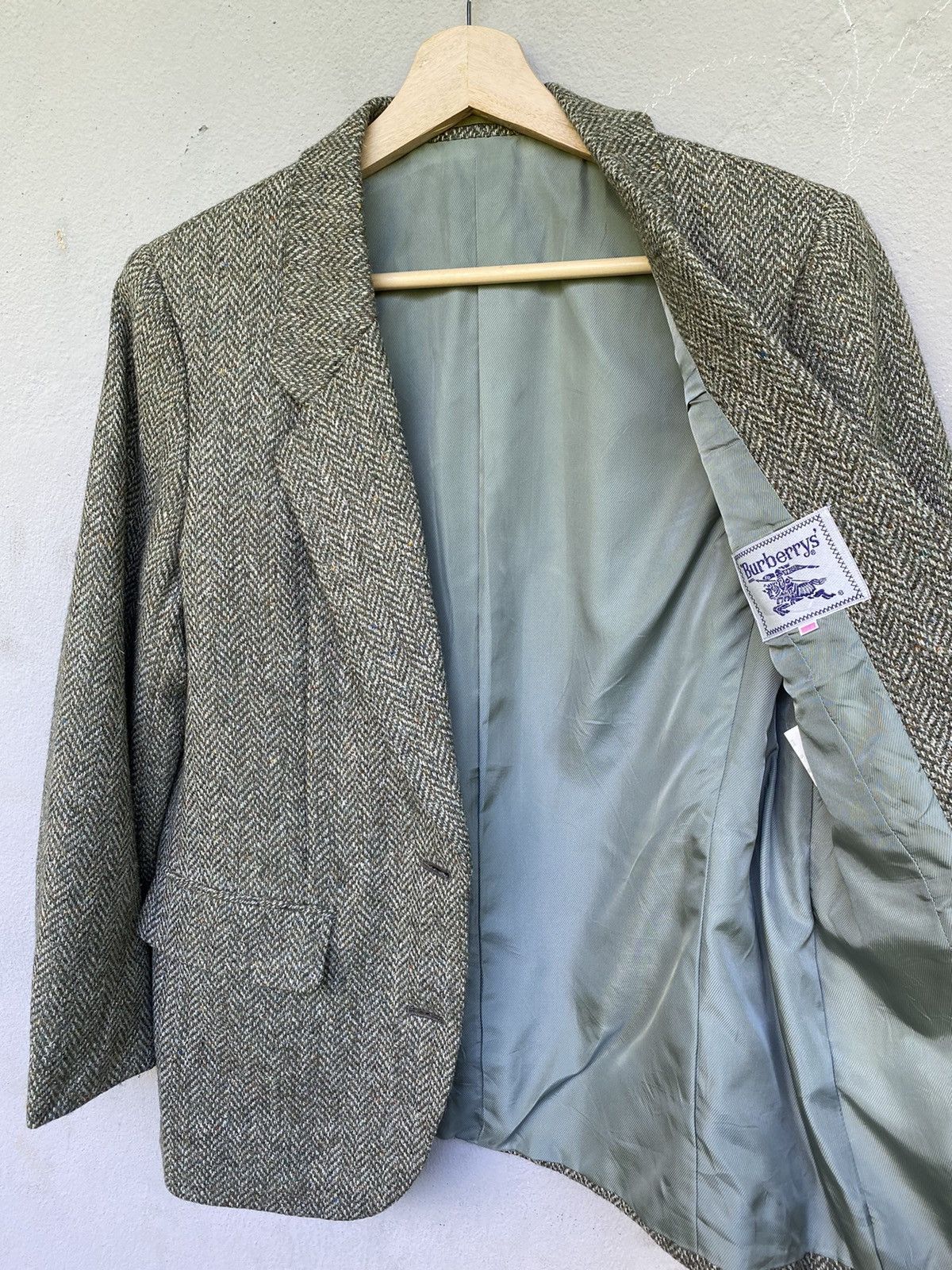 Burberry burberrys prorsum tweed green luxury blazer Size 38R - 3 Thumbnail