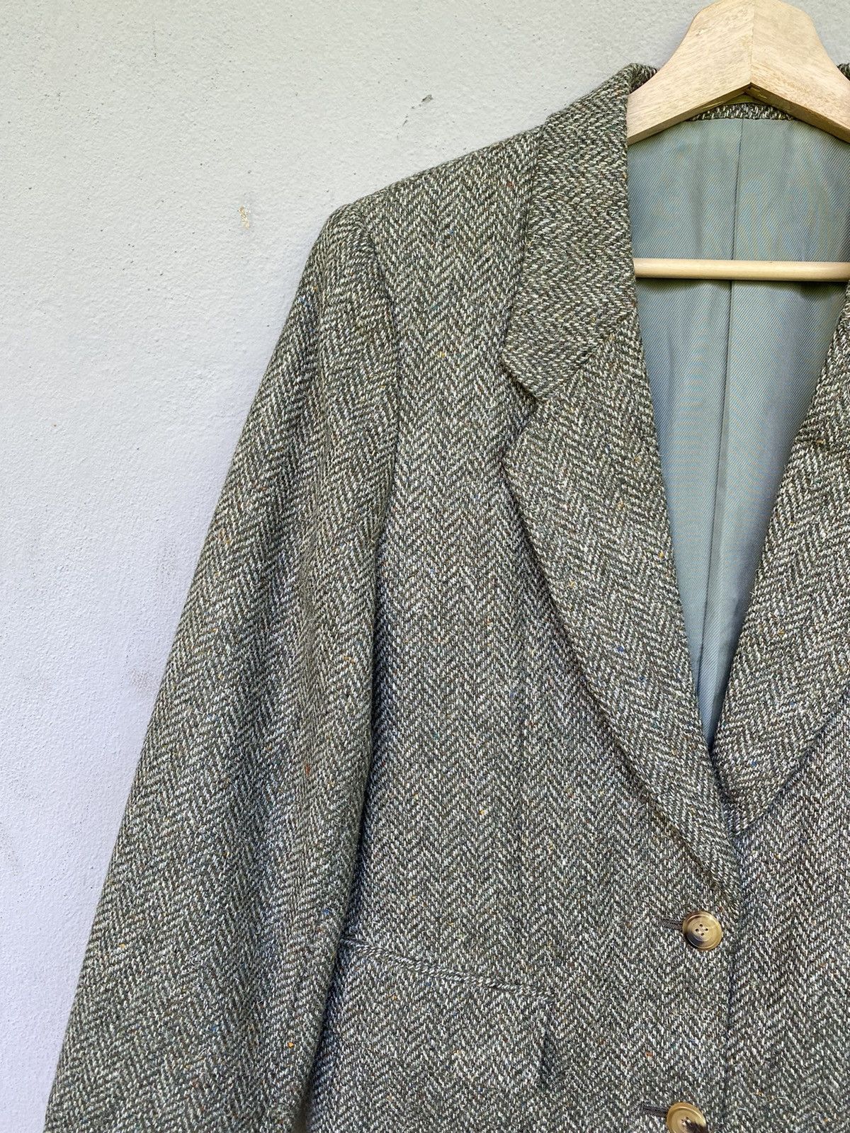 Burberry burberrys prorsum tweed green luxury blazer Size 38R - 5 Thumbnail