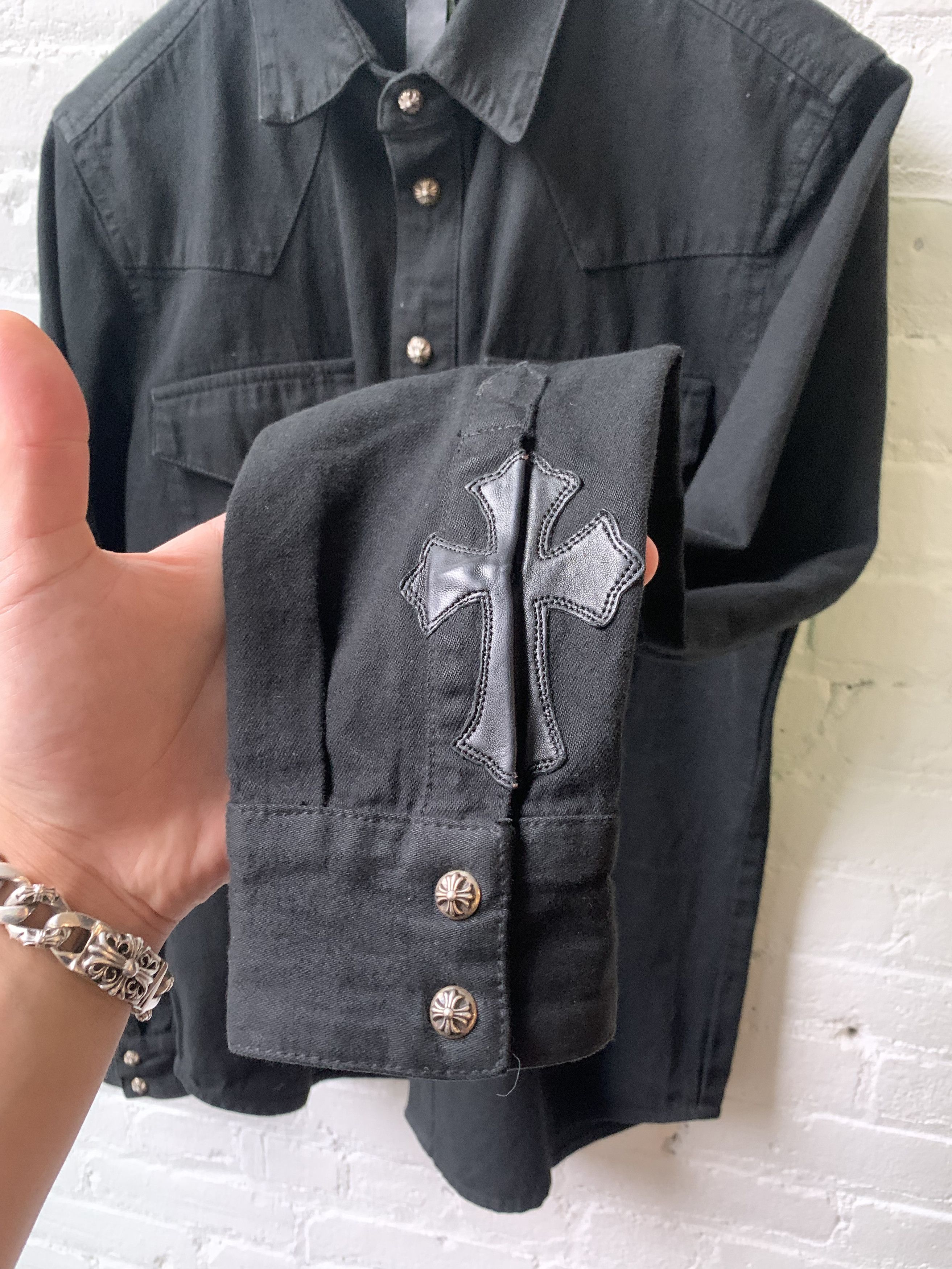 Chrome Hearts Chrome Hearts Cross patch Black Workmans Shirt Size US M / EU 48-50 / 2 - 5 Thumbnail