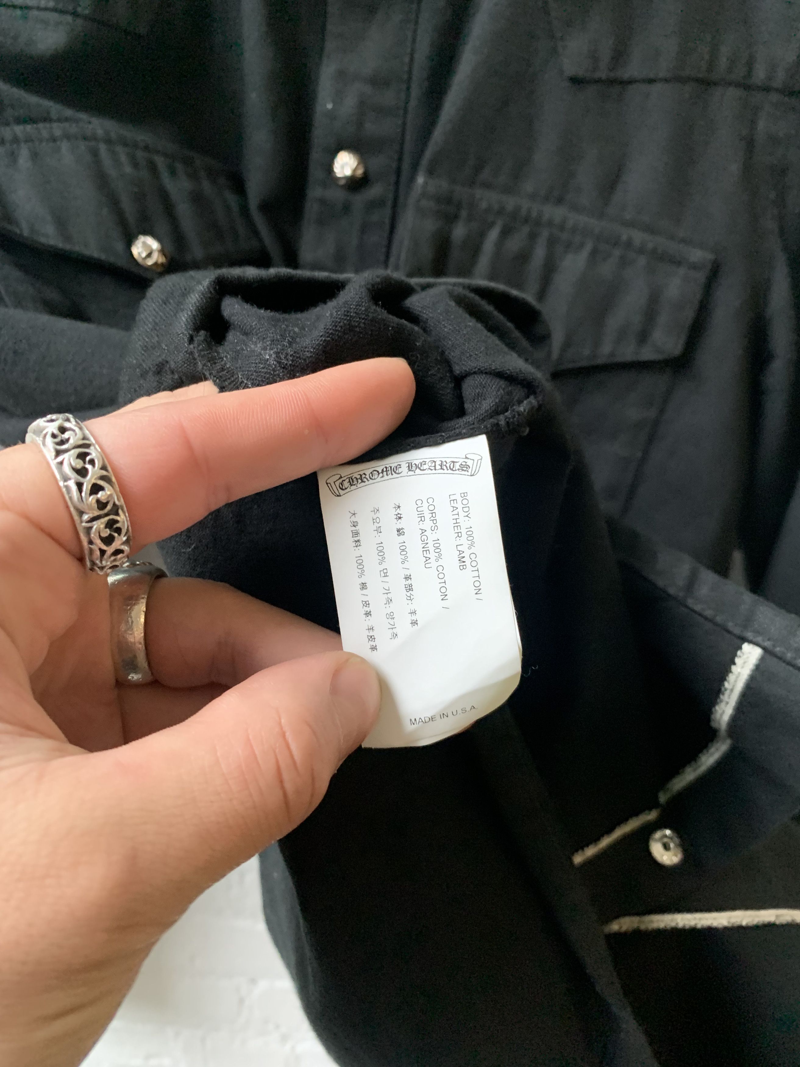 Chrome Hearts Chrome Hearts Cross patch Black Workmans Shirt Size US M / EU 48-50 / 2 - 8 Thumbnail