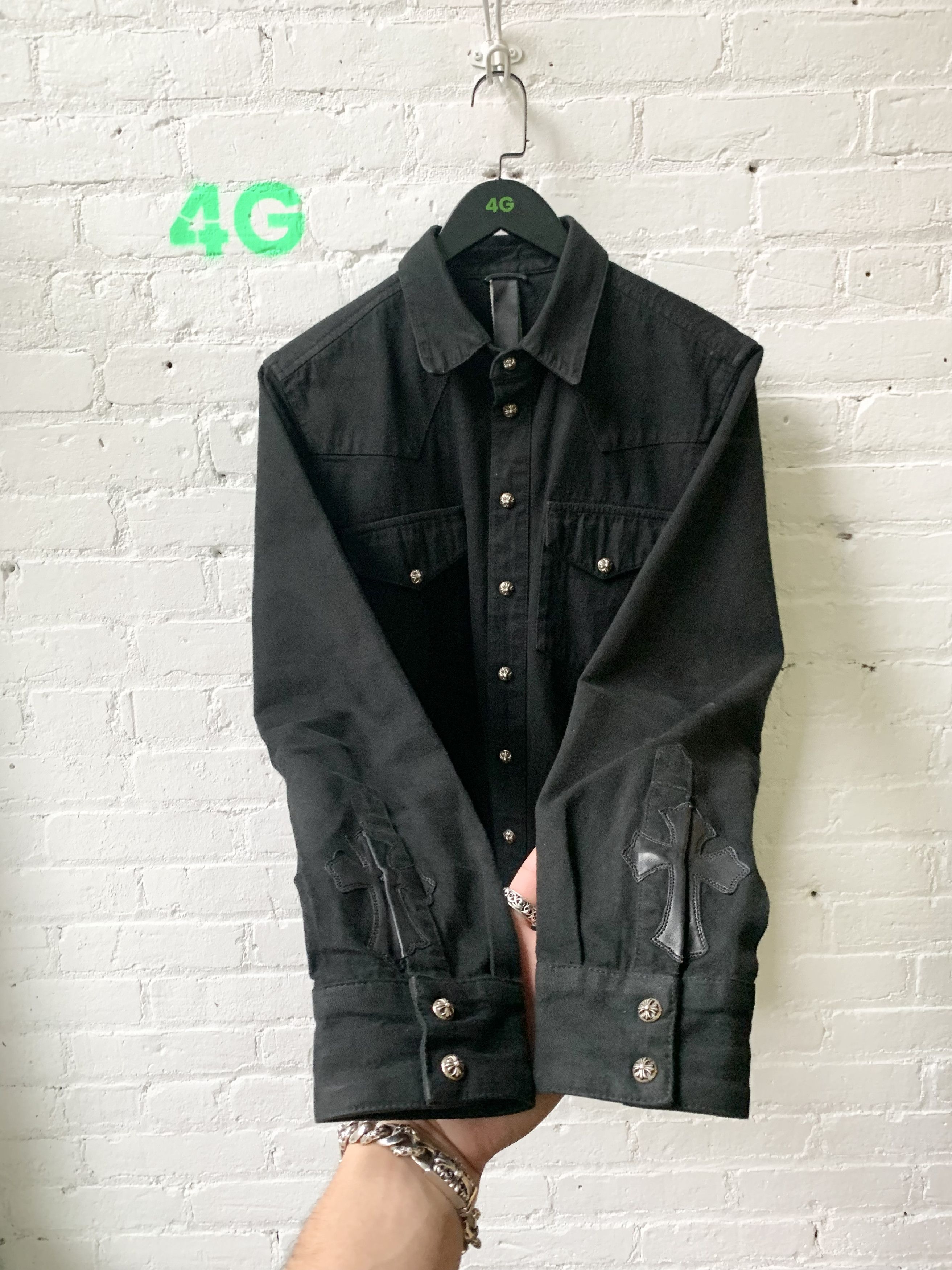 Chrome Hearts Chrome Hearts Cross patch Black Workmans Shirt Size US M / EU 48-50 / 2 - 1 Thumbnail