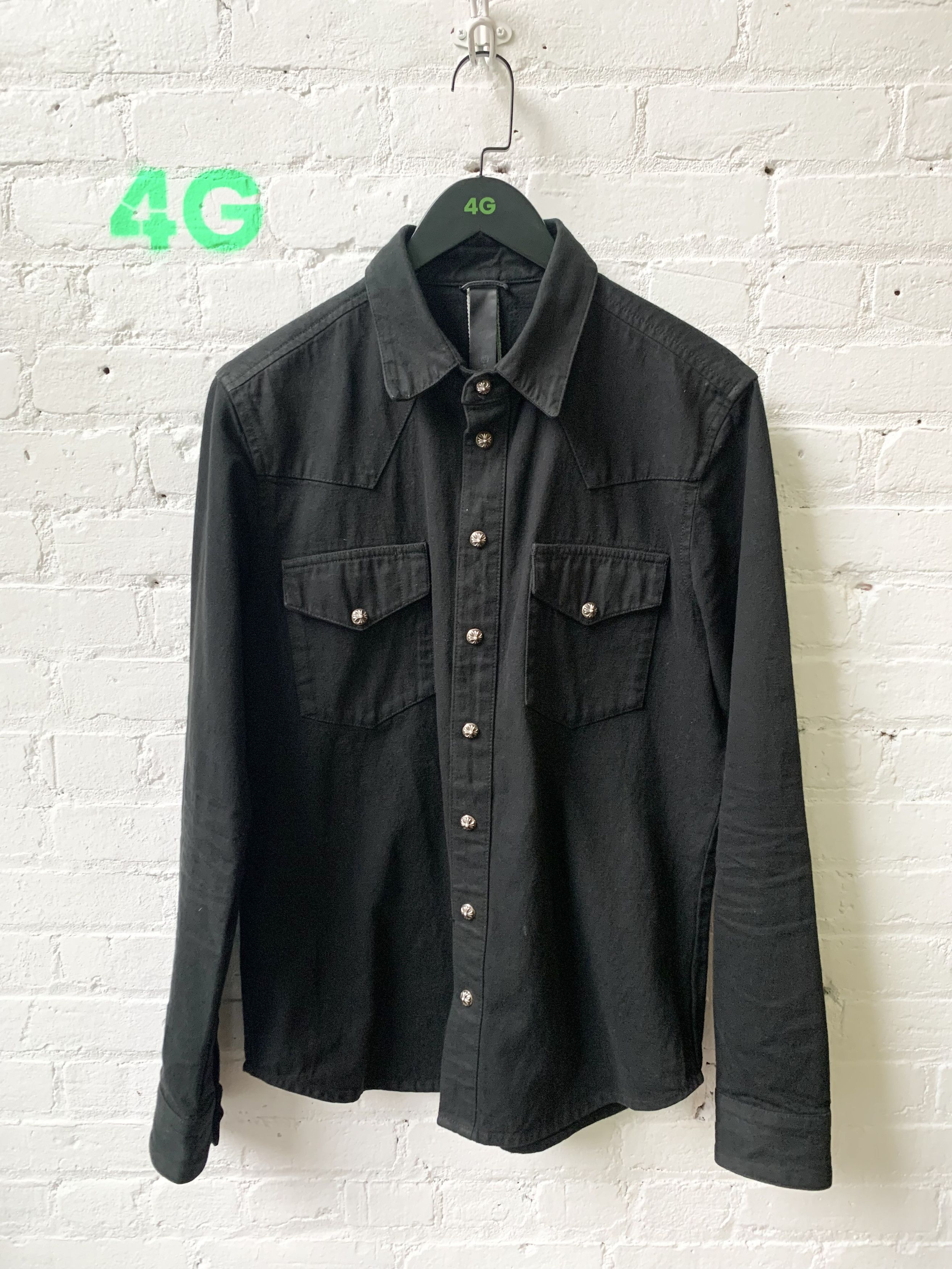 Chrome Hearts Chrome Hearts Cross patch Black Workmans Shirt Size US M / EU 48-50 / 2 - 2 Thumbnail