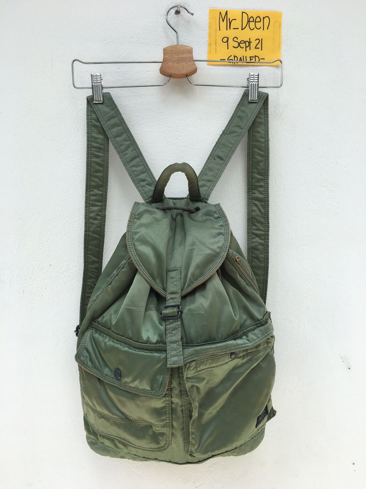 image of Porter Nylon Rucksack Backpack in Green, Men's